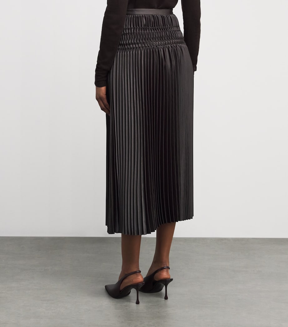 Pleated Hayes Midi Skirt COCOA Image 4