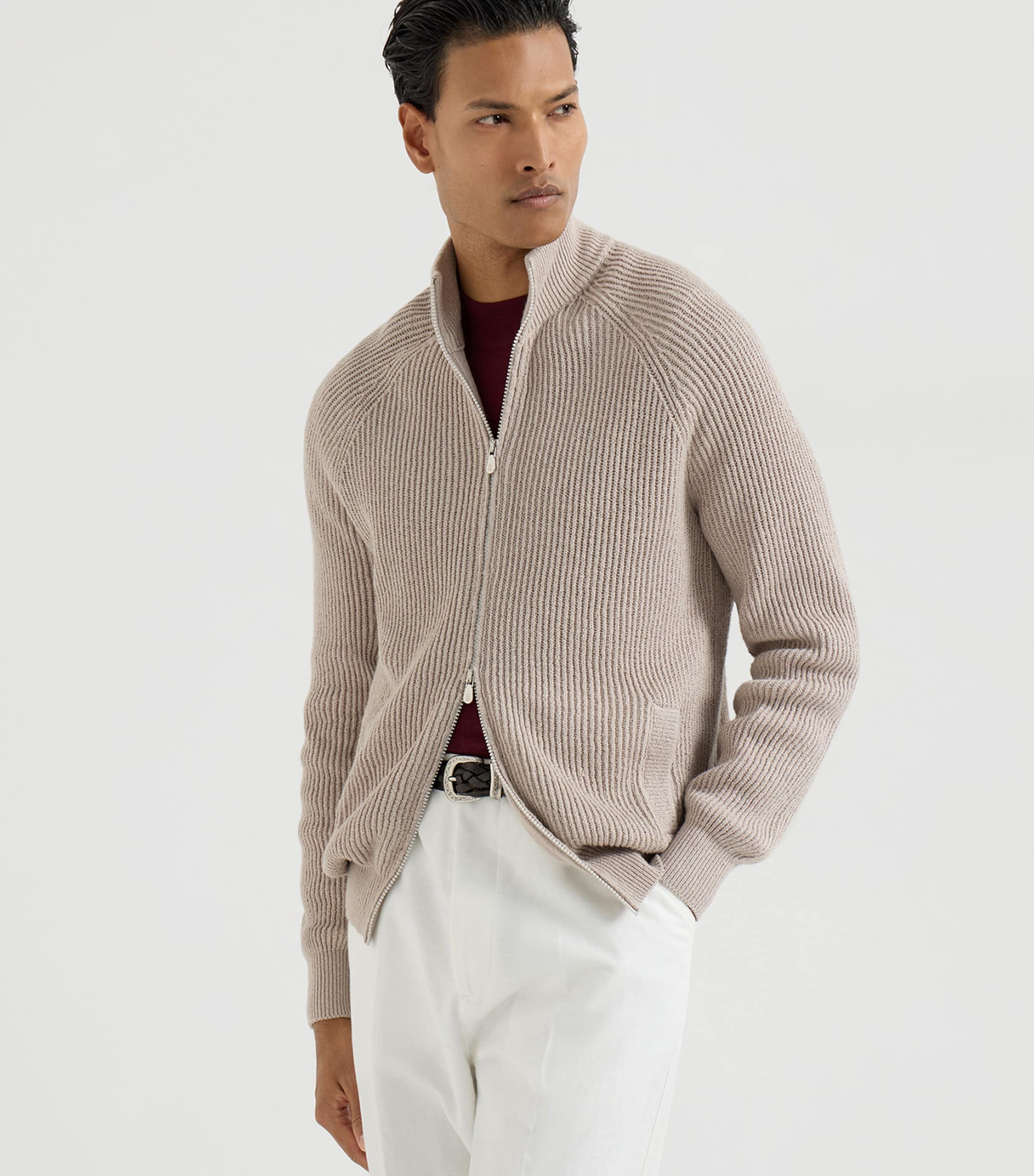 Cotton Ribbed Cardigan C2438 Image 2