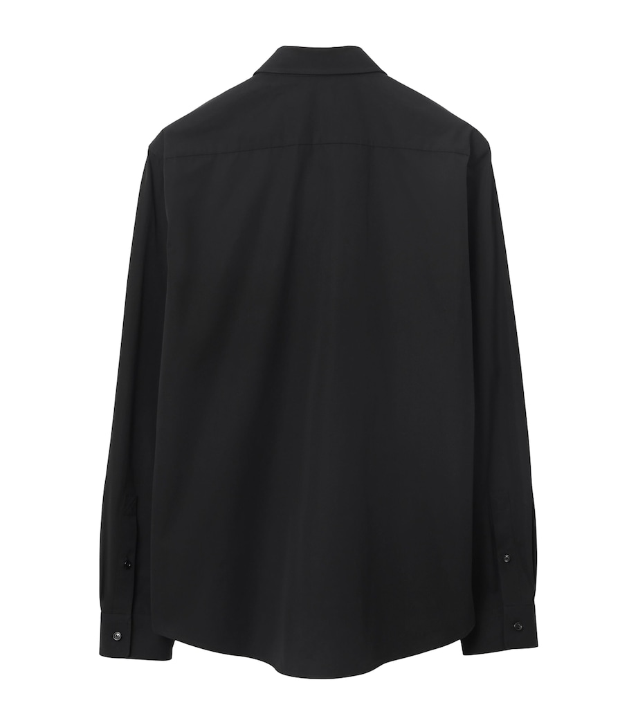 Cotton EKD-Embroidery Slim-Fit Shirt BLACK Image 5