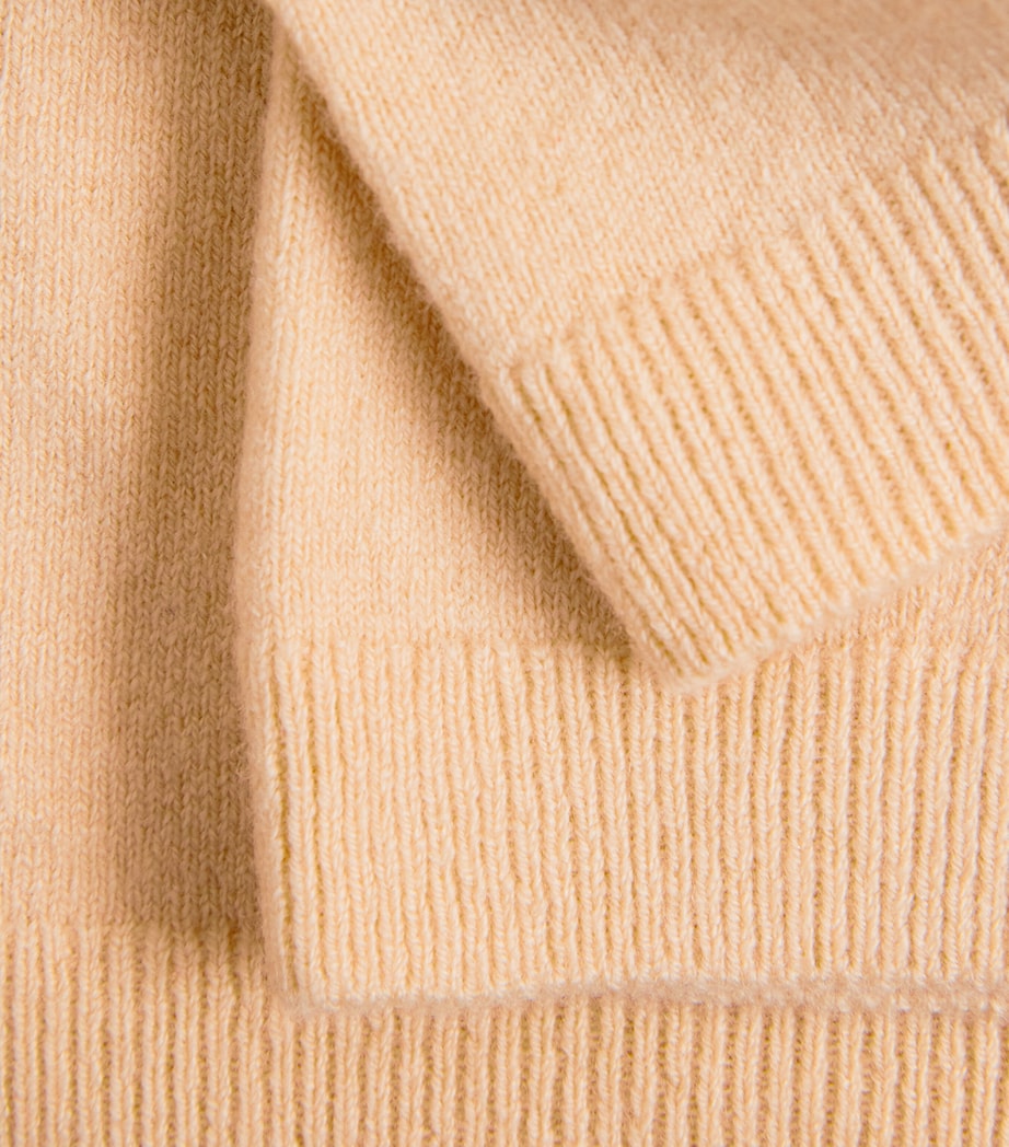 Vince Womens Wool-Blend Short-Sleeve Sweater Chamomile Image 6