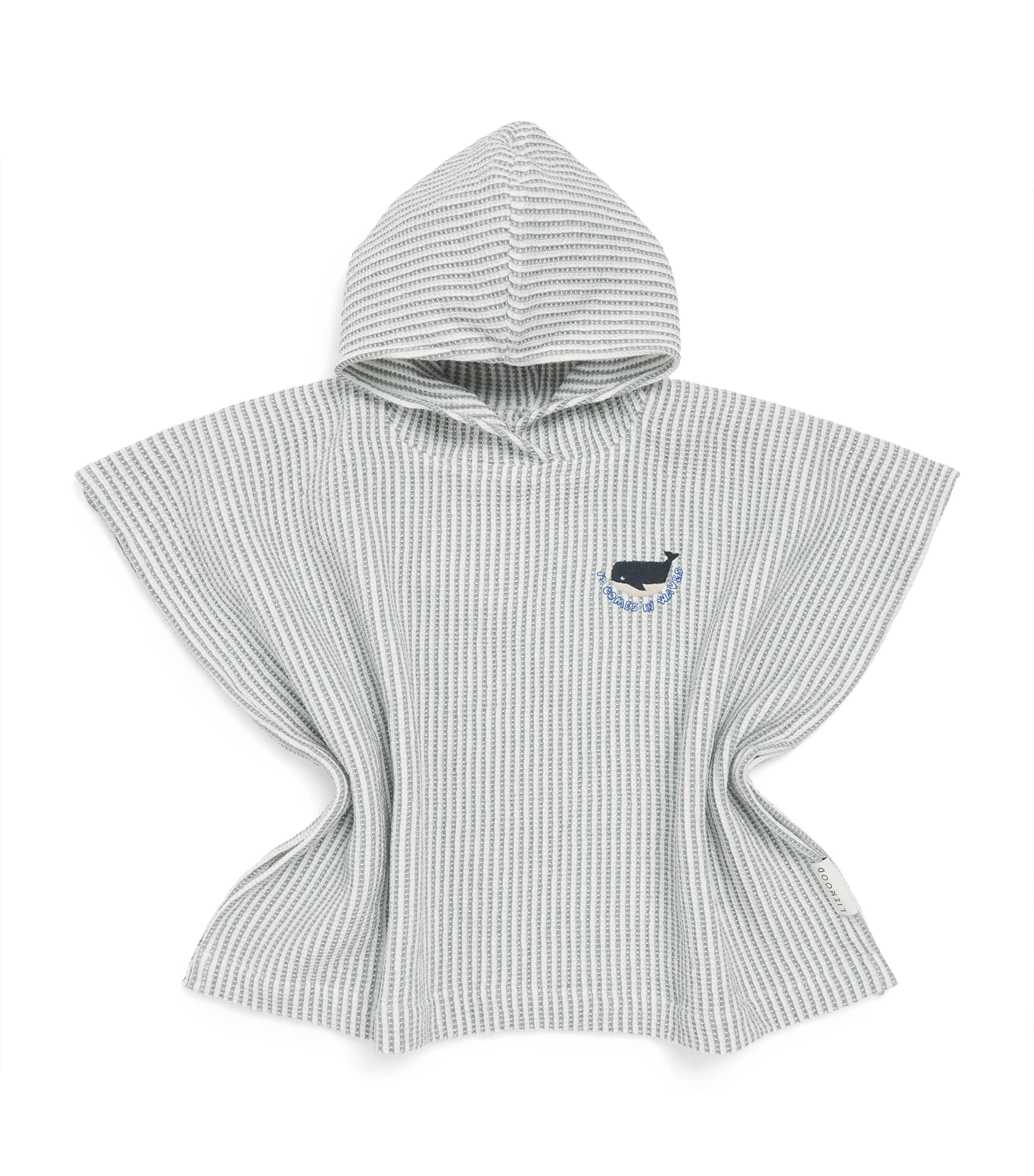 Liewood Organic Cotton Stripe Paco Poncho (1-4 Years) Yd Stripe Mint/crème Image 1