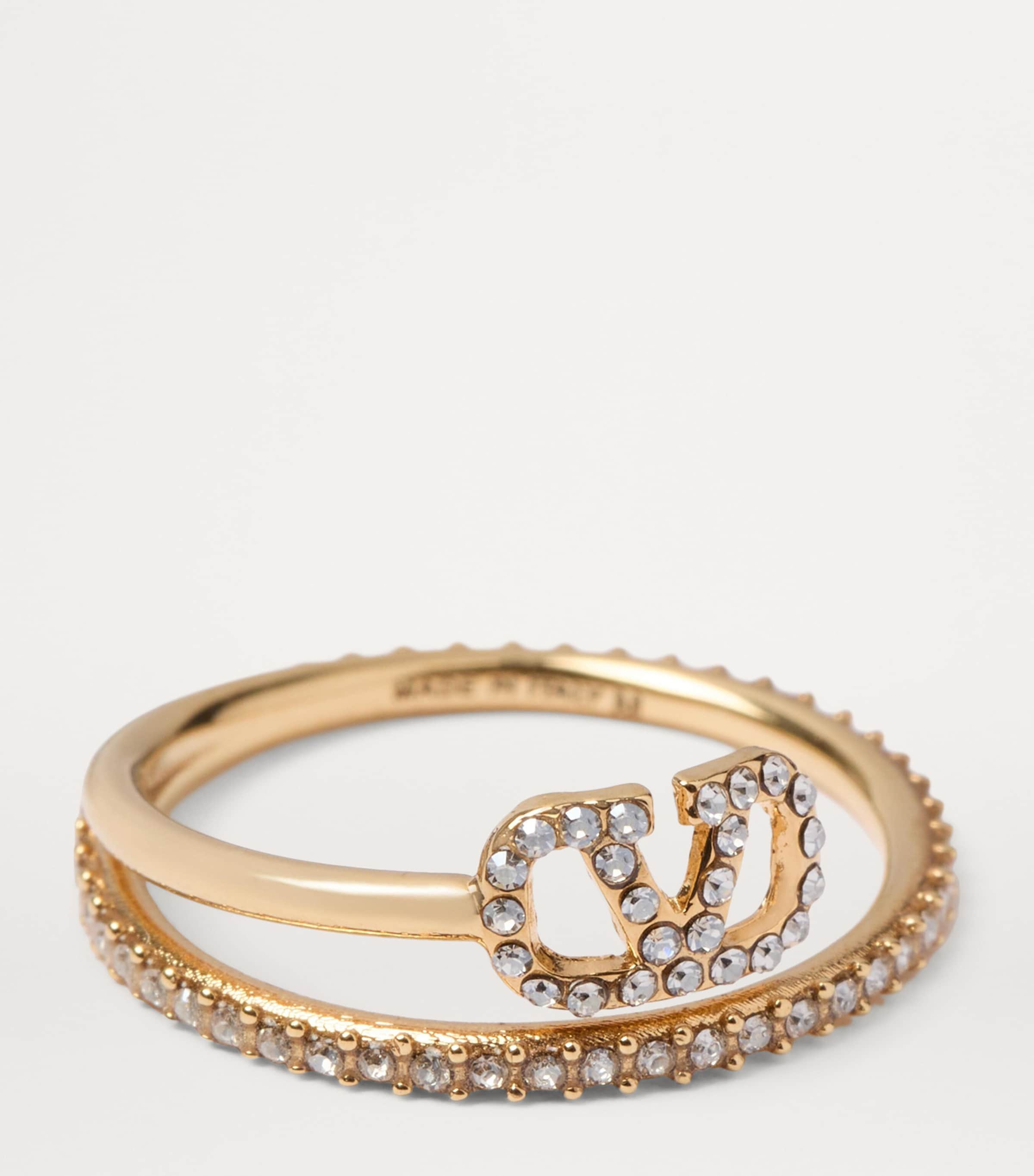 Embellished VLogo Signature Ring MH5 Image 4