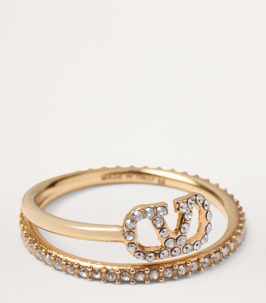 Embellished VLogo Signature Ring MH5 Image 4