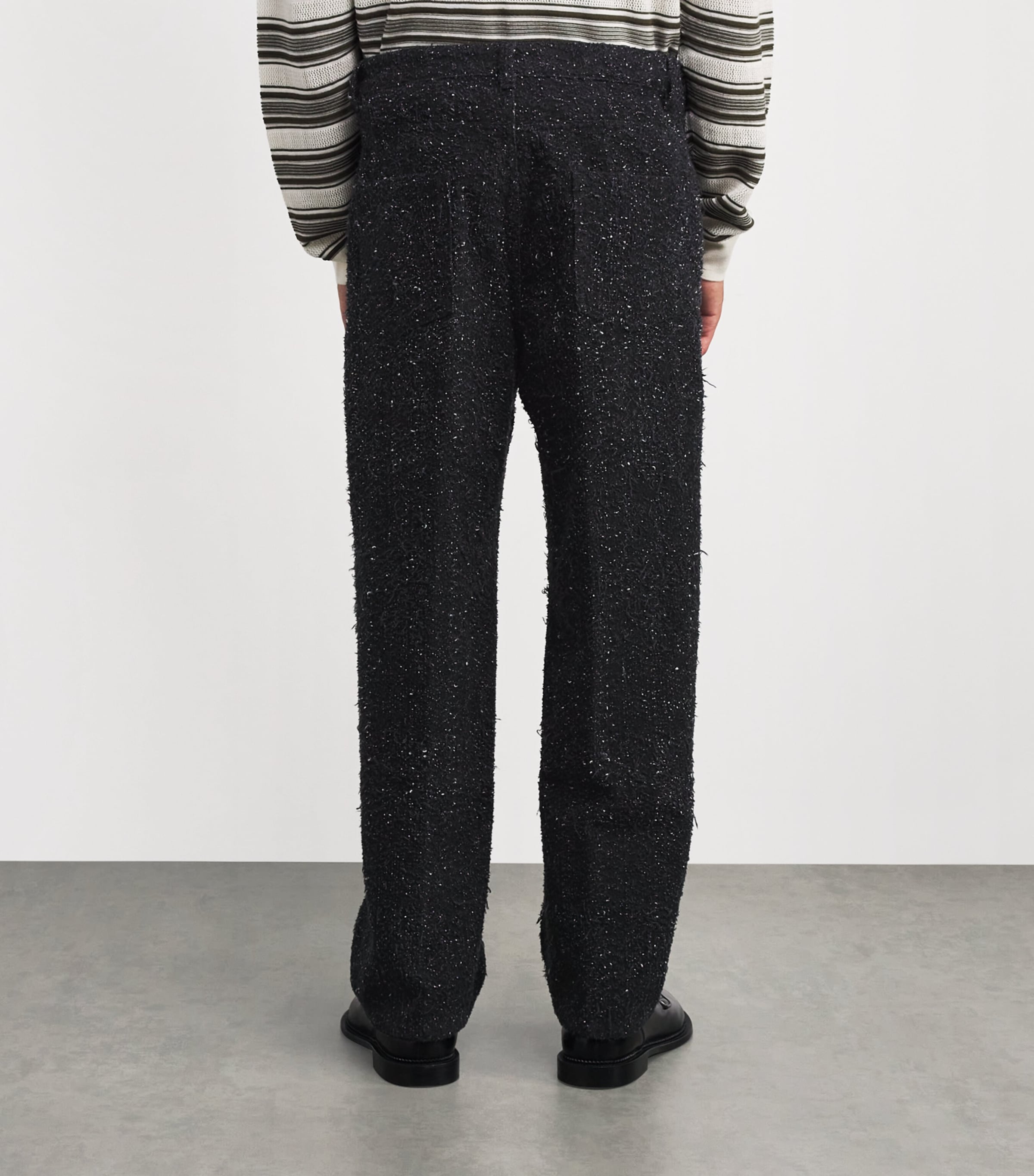 Cotton Towel Trousers BLACK Image 4