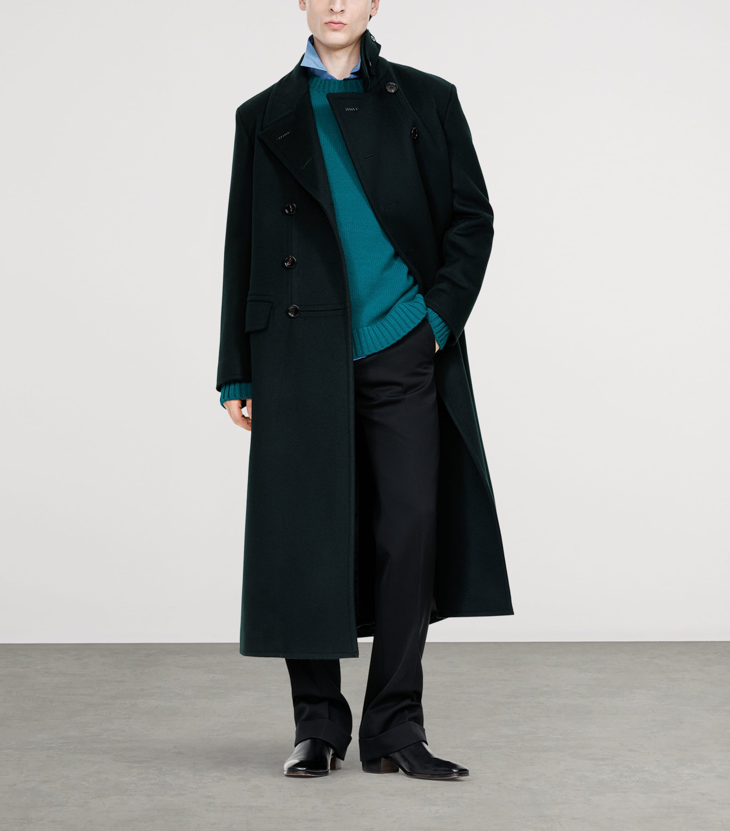 TOM FORD Green Wool-Cashmere Trench Coat | Harrods US