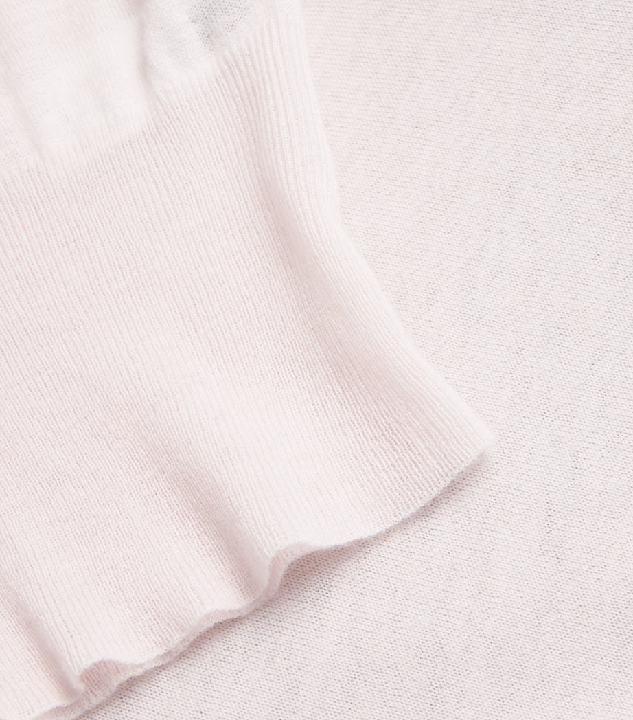 Cashmere Short-Sleeve Top ROSE Image 5