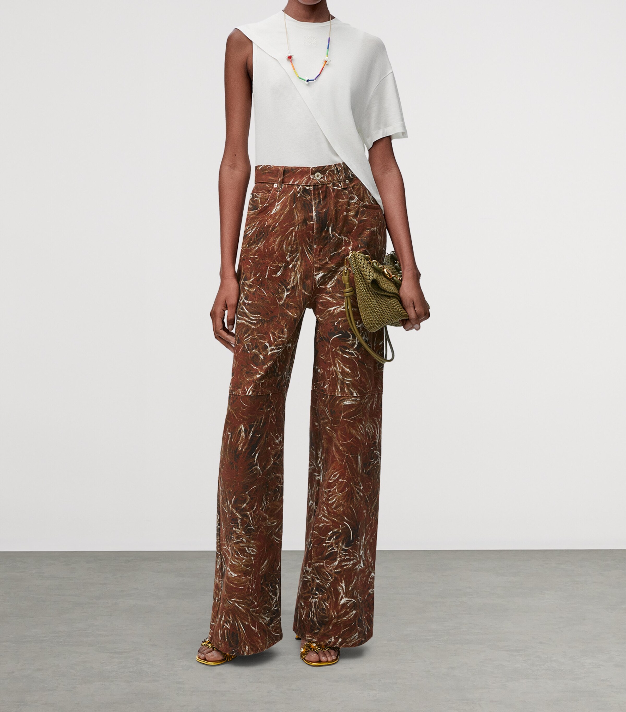 LOEWE Womens x Paula's Ibiza Draped Top Off White Image 2