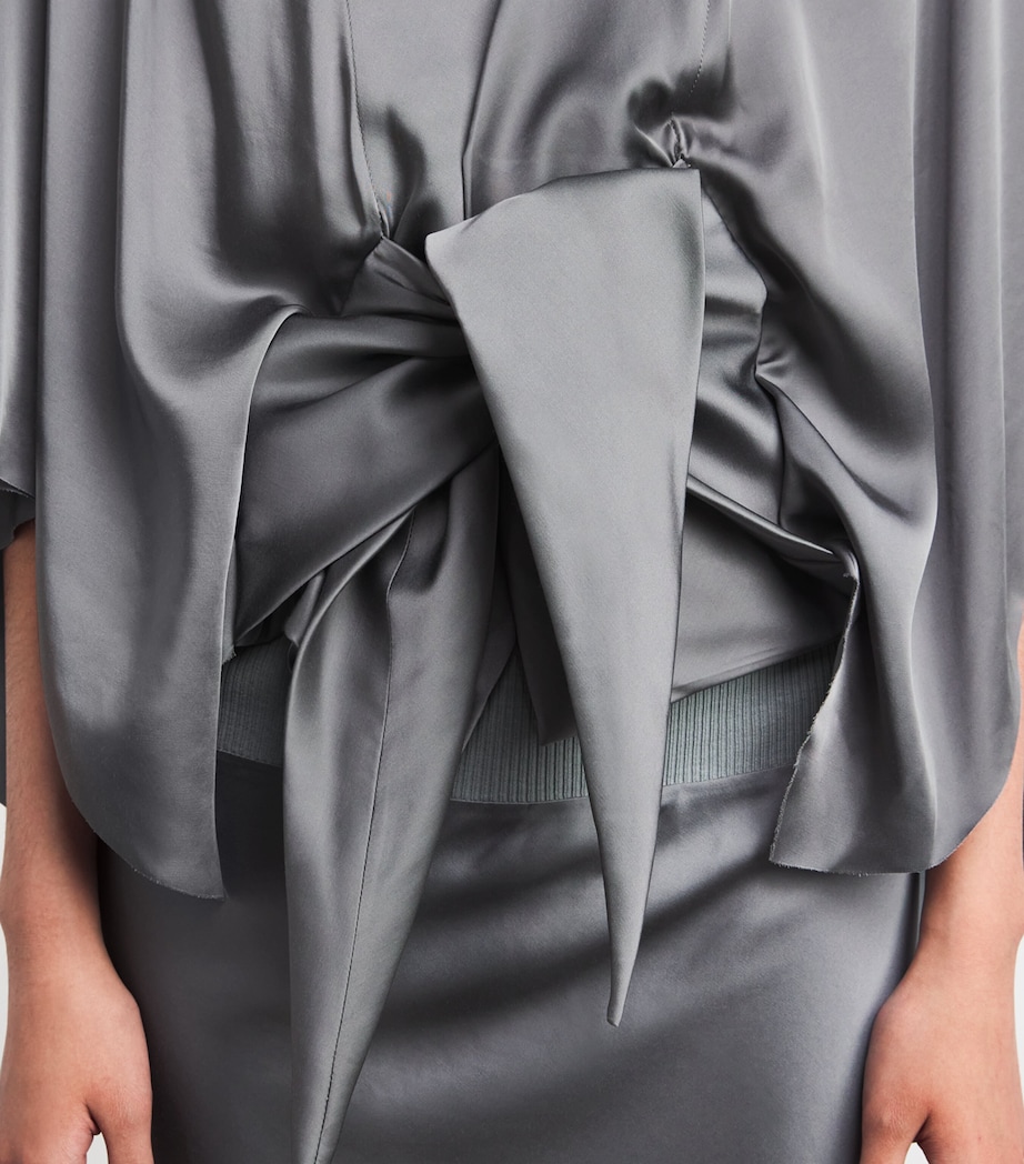 Charmeuse Half-Moon Top 06 WASHED INDIGO Image 7