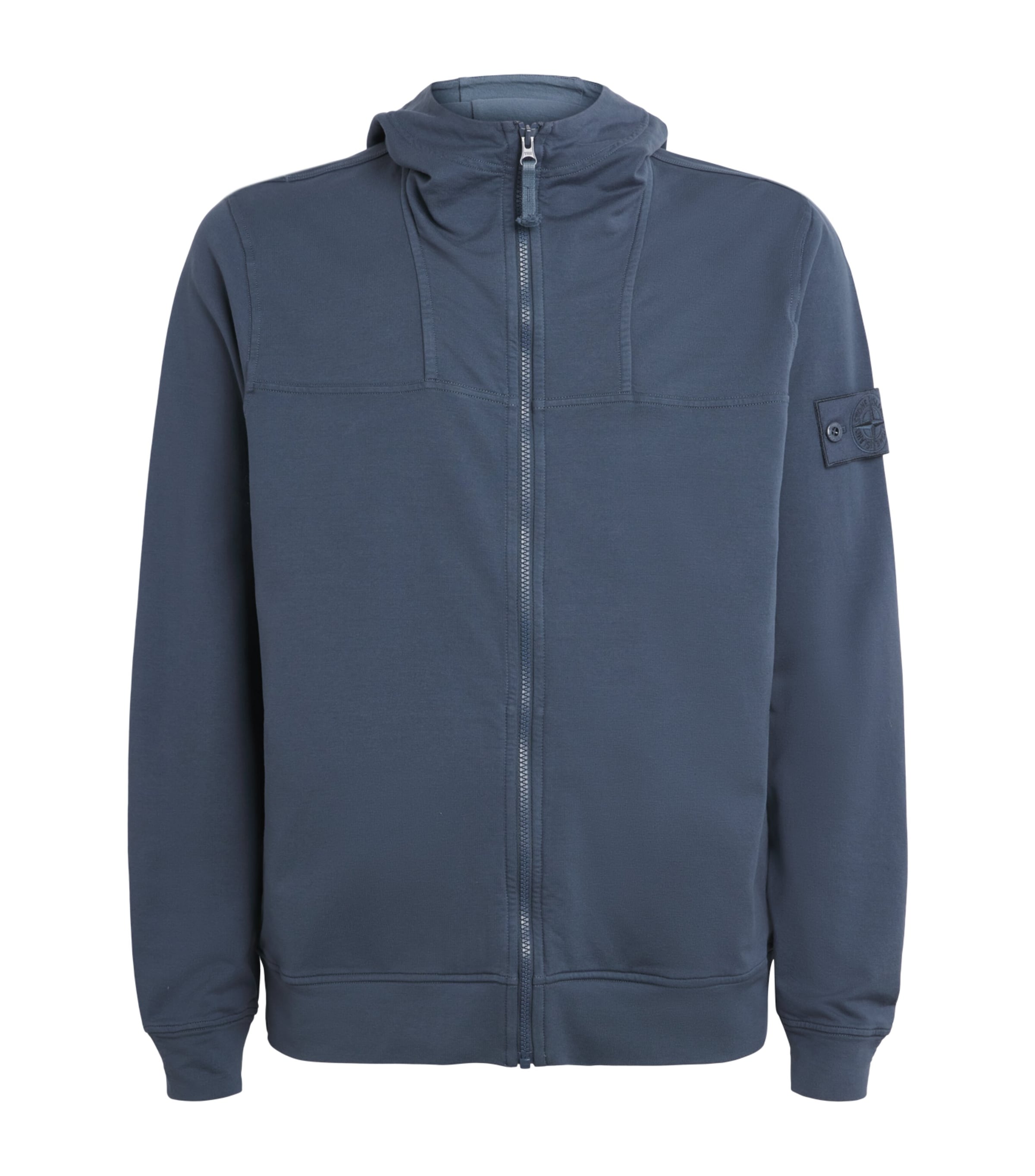 Stone Island Mens Cotton-Blend Ghost Zip-Up Hoodie Image 1