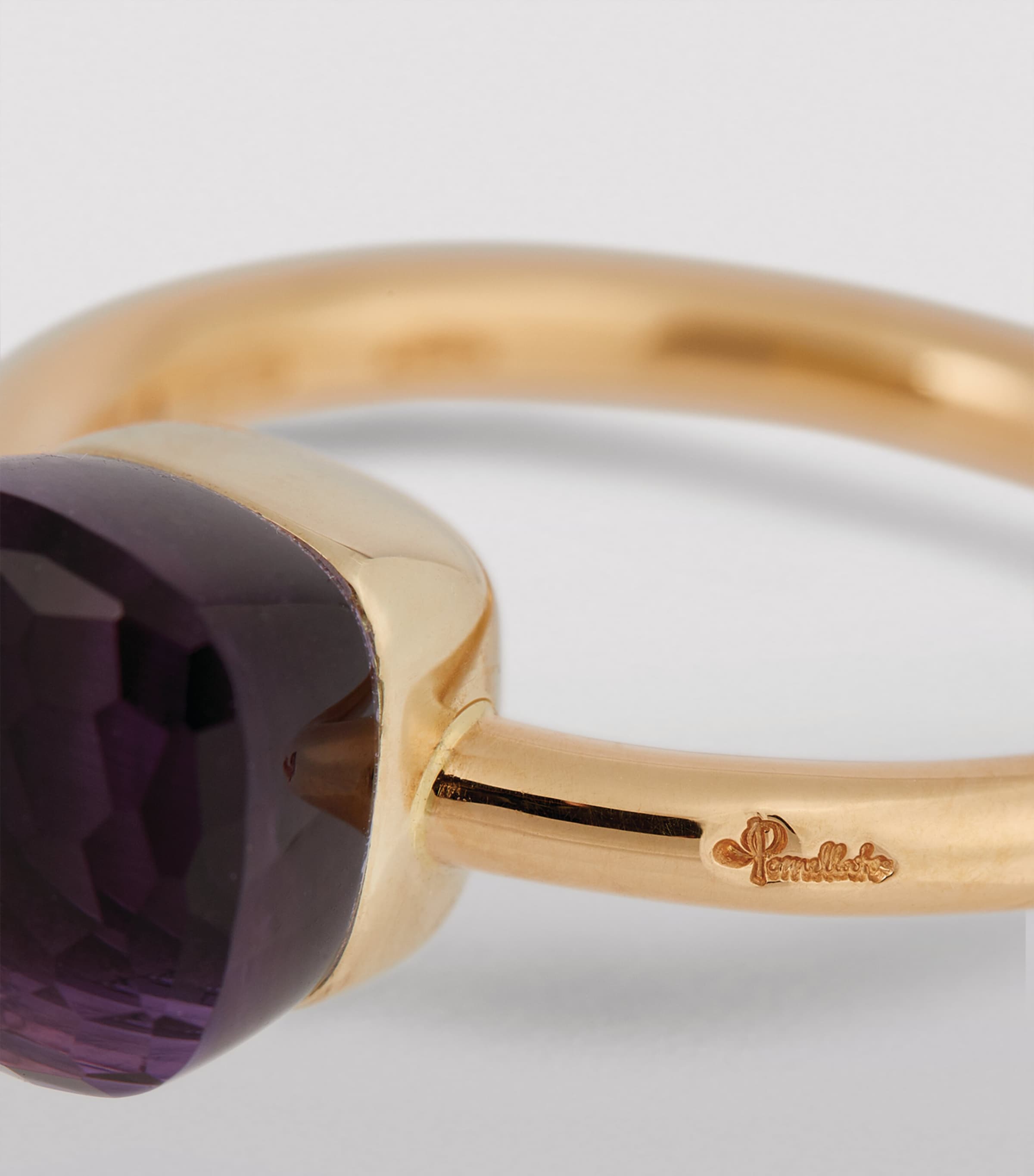 Rose Gold, White Gold and Amethyst Nudo Petit Ring 000OI Image 6