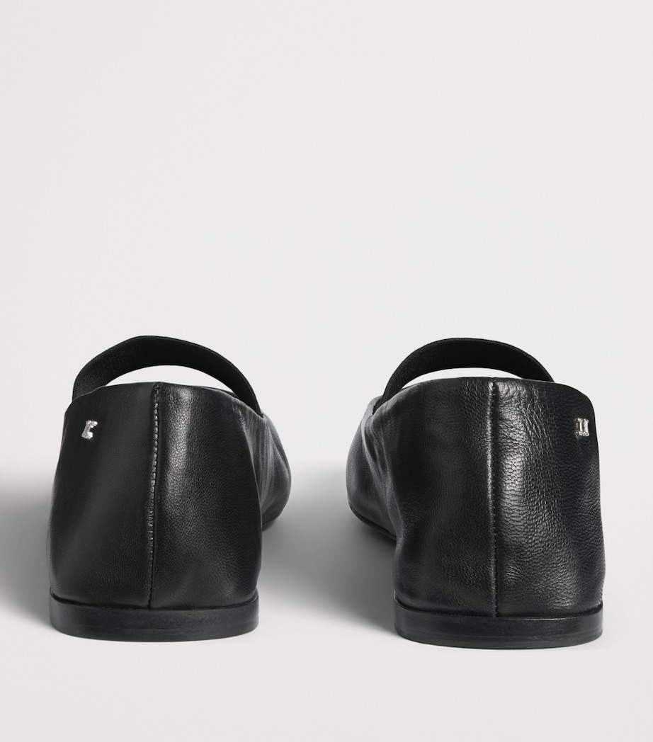 Max Mara Nappa Leather Ballet Flats Black Image 5