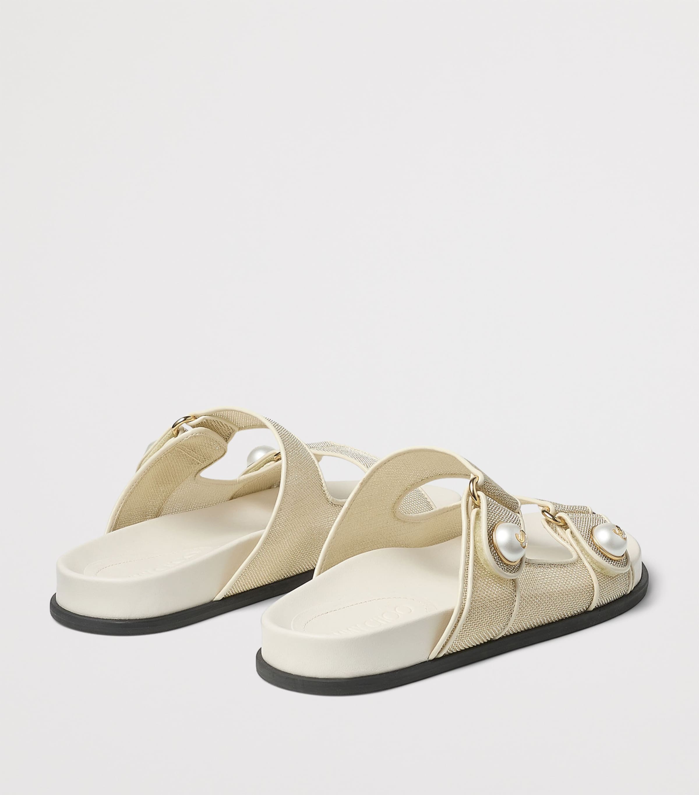 Jimmy Choo Fayence Mesh Sandals Champagne/latte Image 4
