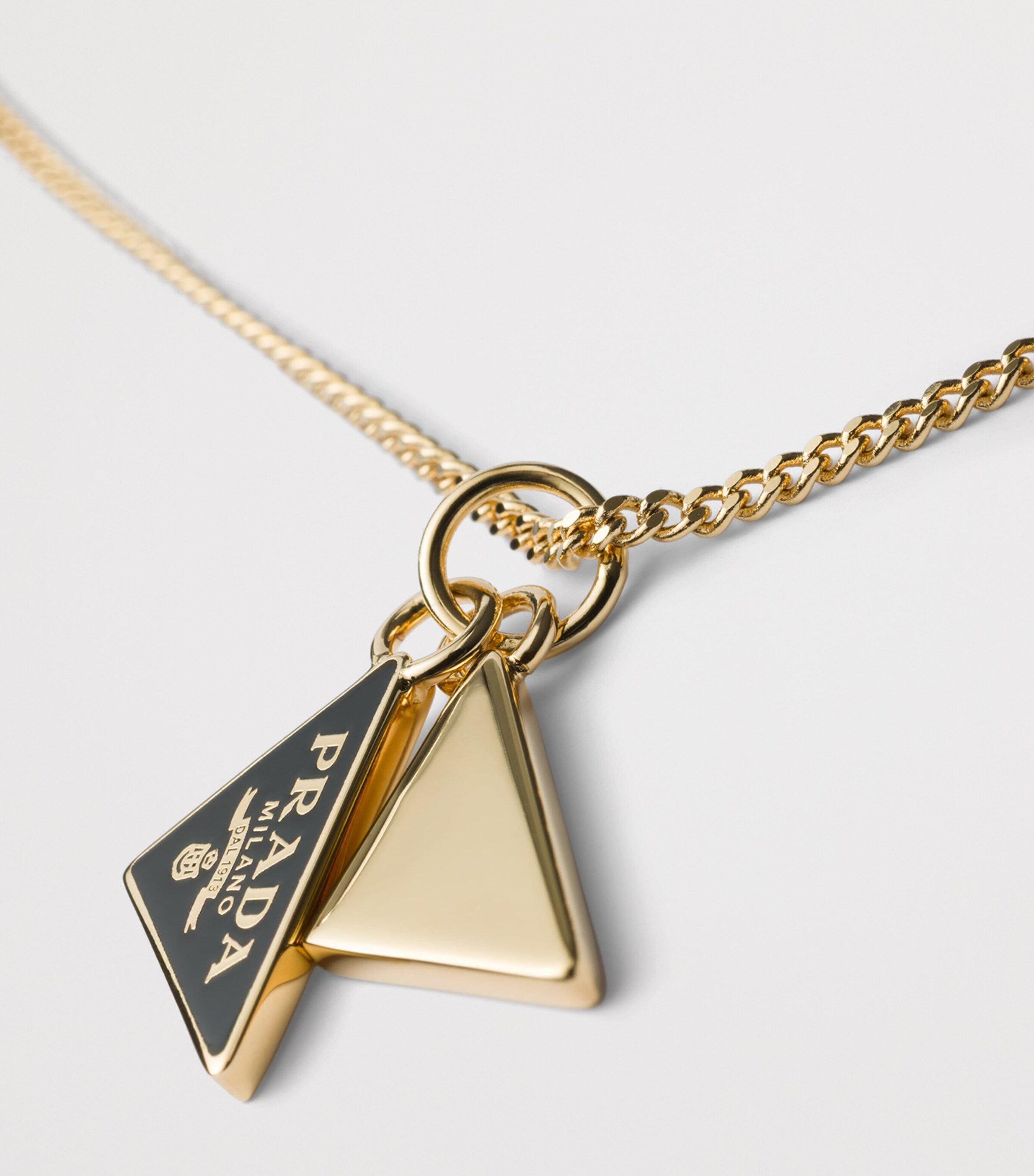 Triangle Logo Pendant Necklace F019F Image 2