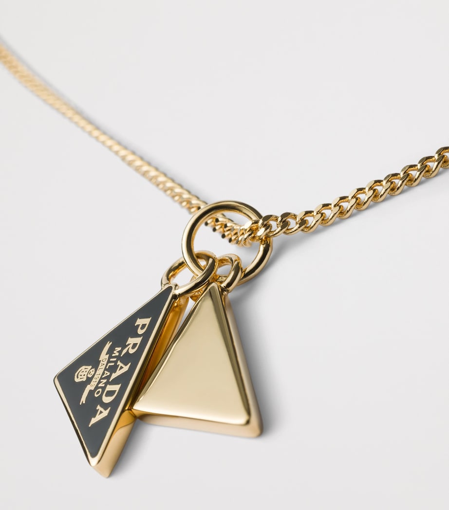 Triangle Logo Pendant Necklace F019F Image 2