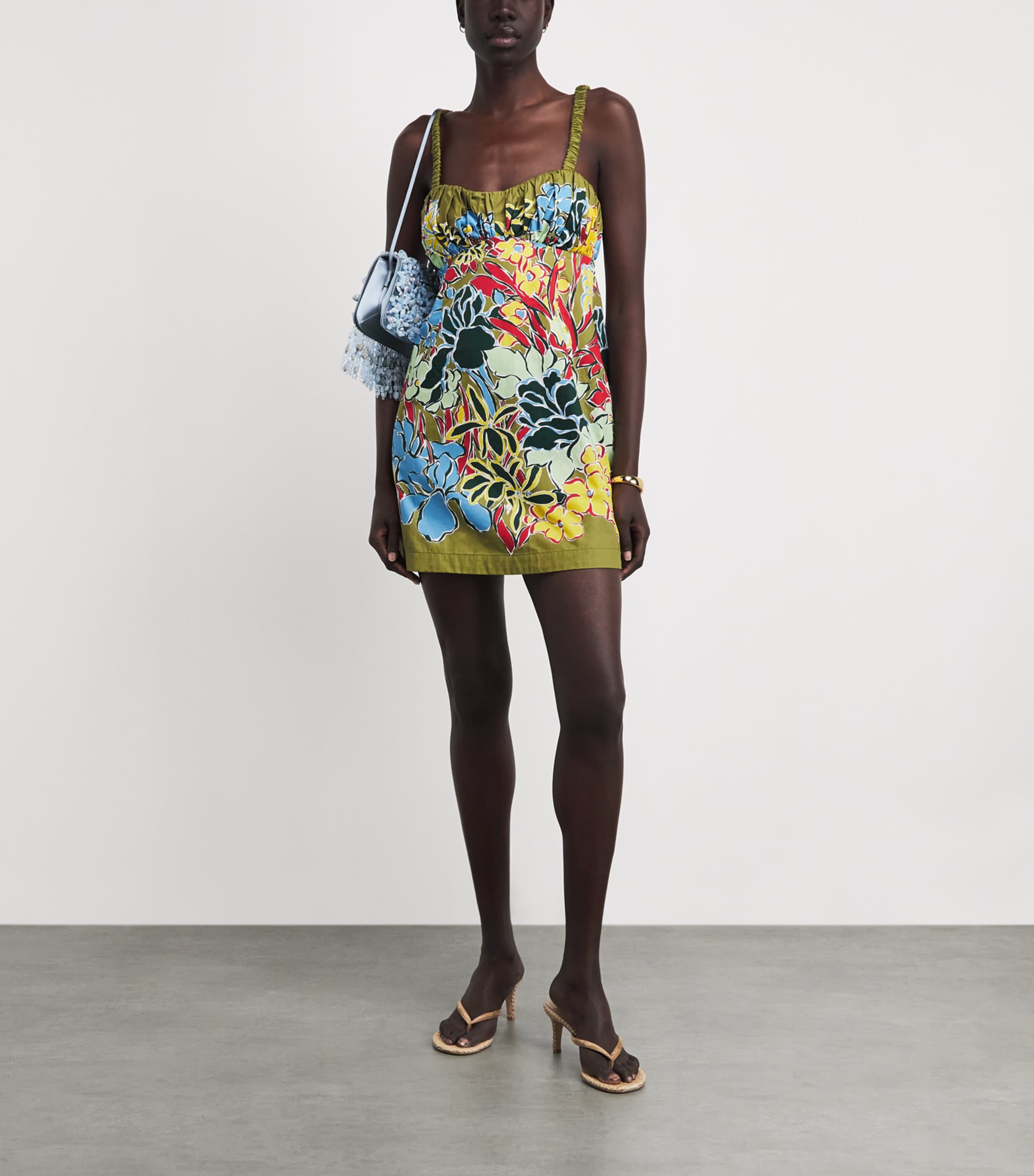 ALEMAIS Womens Cotton Floral Solstice Mini Dress Image 2