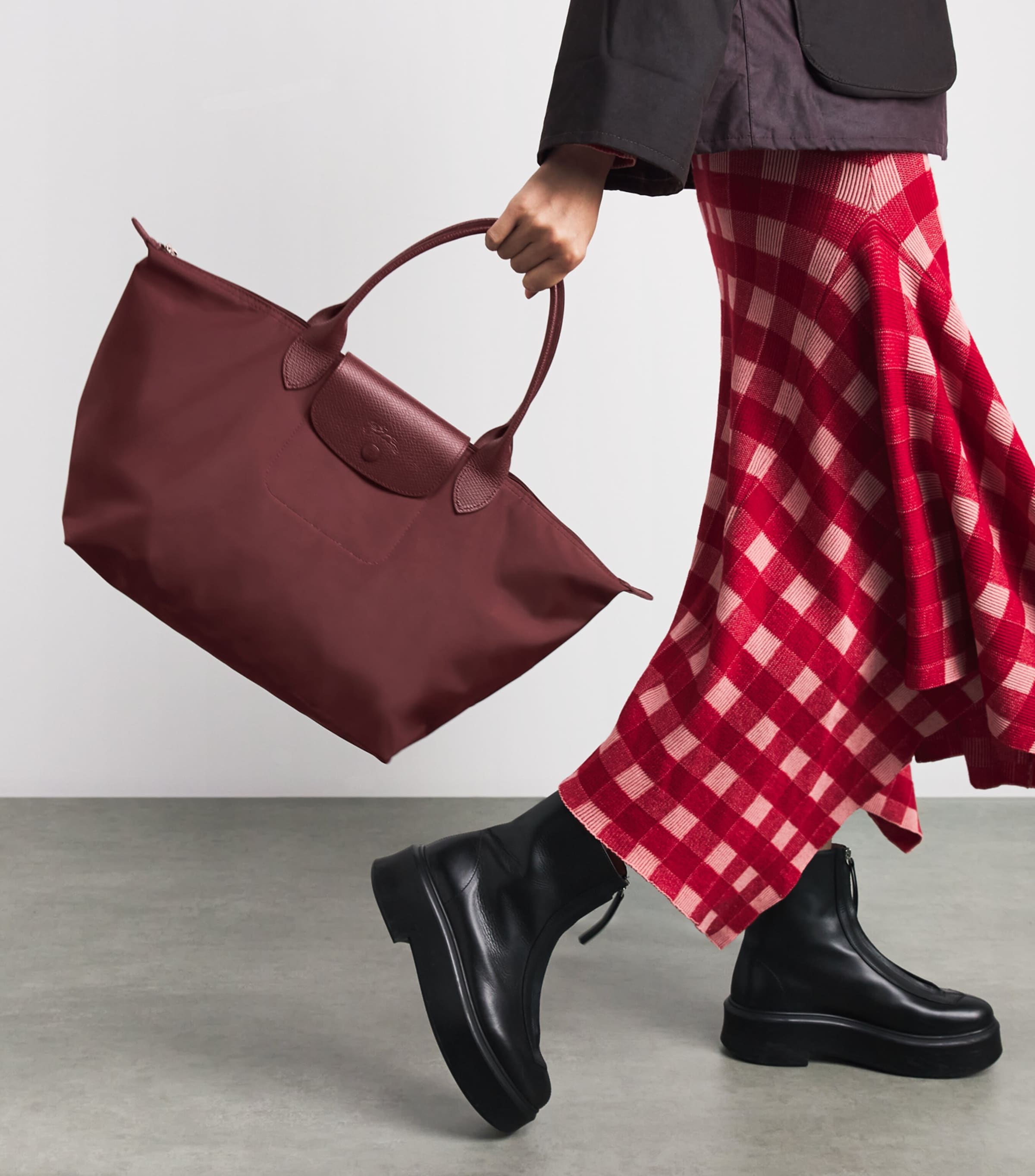 Longchamp Medium Le Pliage One Tote Bag Bordeaux Image 2