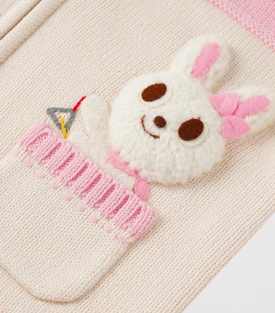 Miki House Wool-Blend Bunny Cardigan (2-5 Years) Image 4