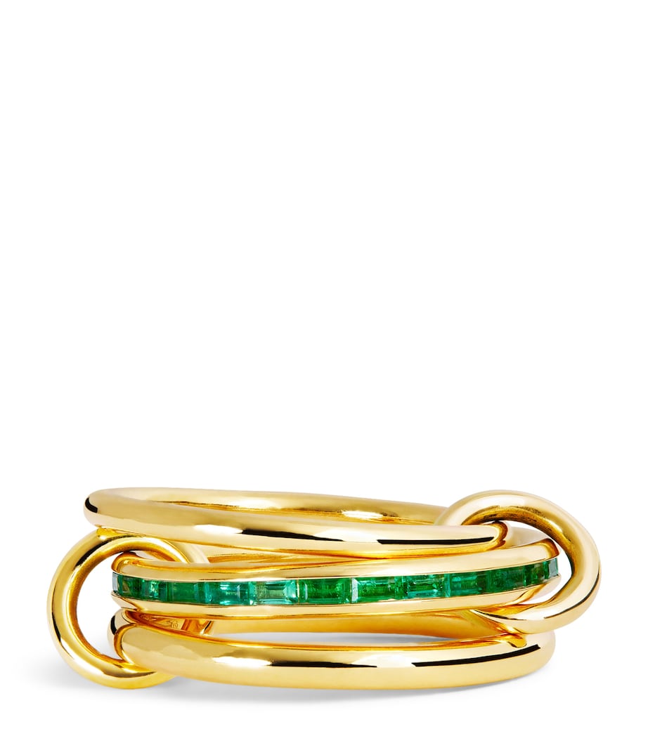 Yellow Gold and Emerald Pyrus Ring YELLOW GOLD Image 1
