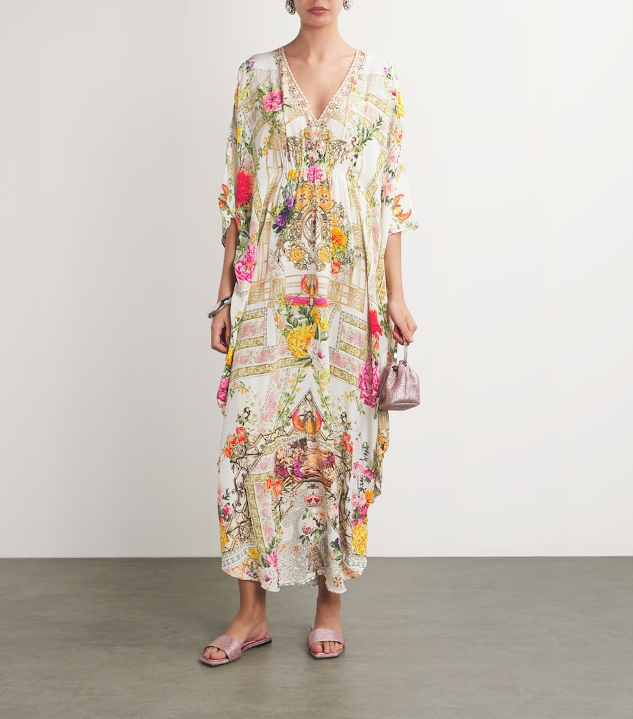 Camilla Womens Silk Floral Kaftan Egyprose Image 2