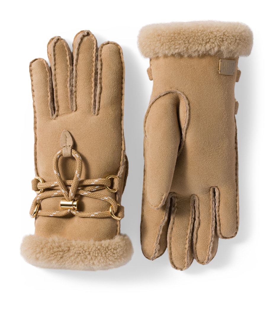 Miu Miu Shearling Gloves Image 1
