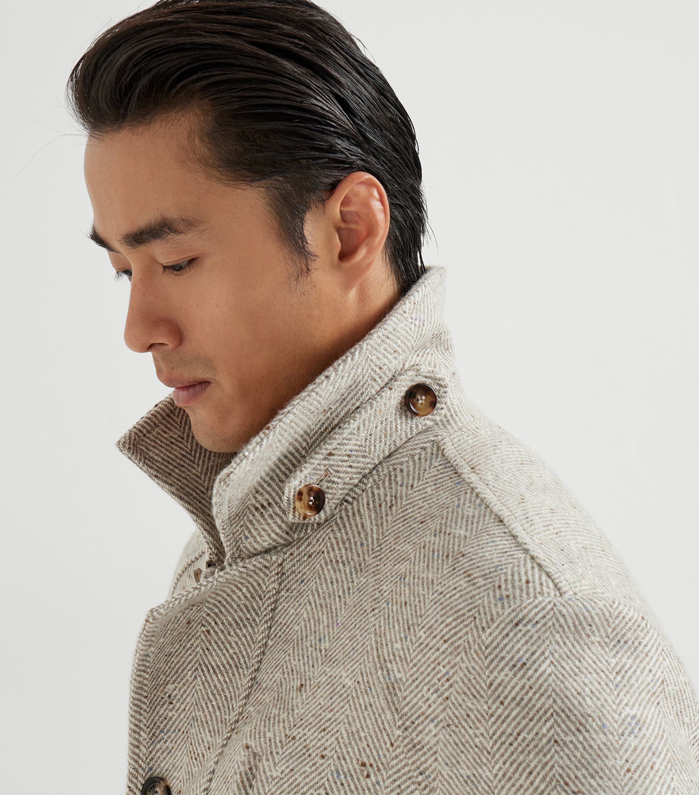 Cashmere Herringbone Safari Jacket CSD26 Image 6