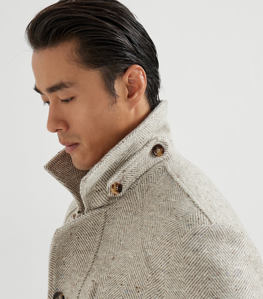 Cashmere Herringbone Safari Jacket CSD26 Image 6