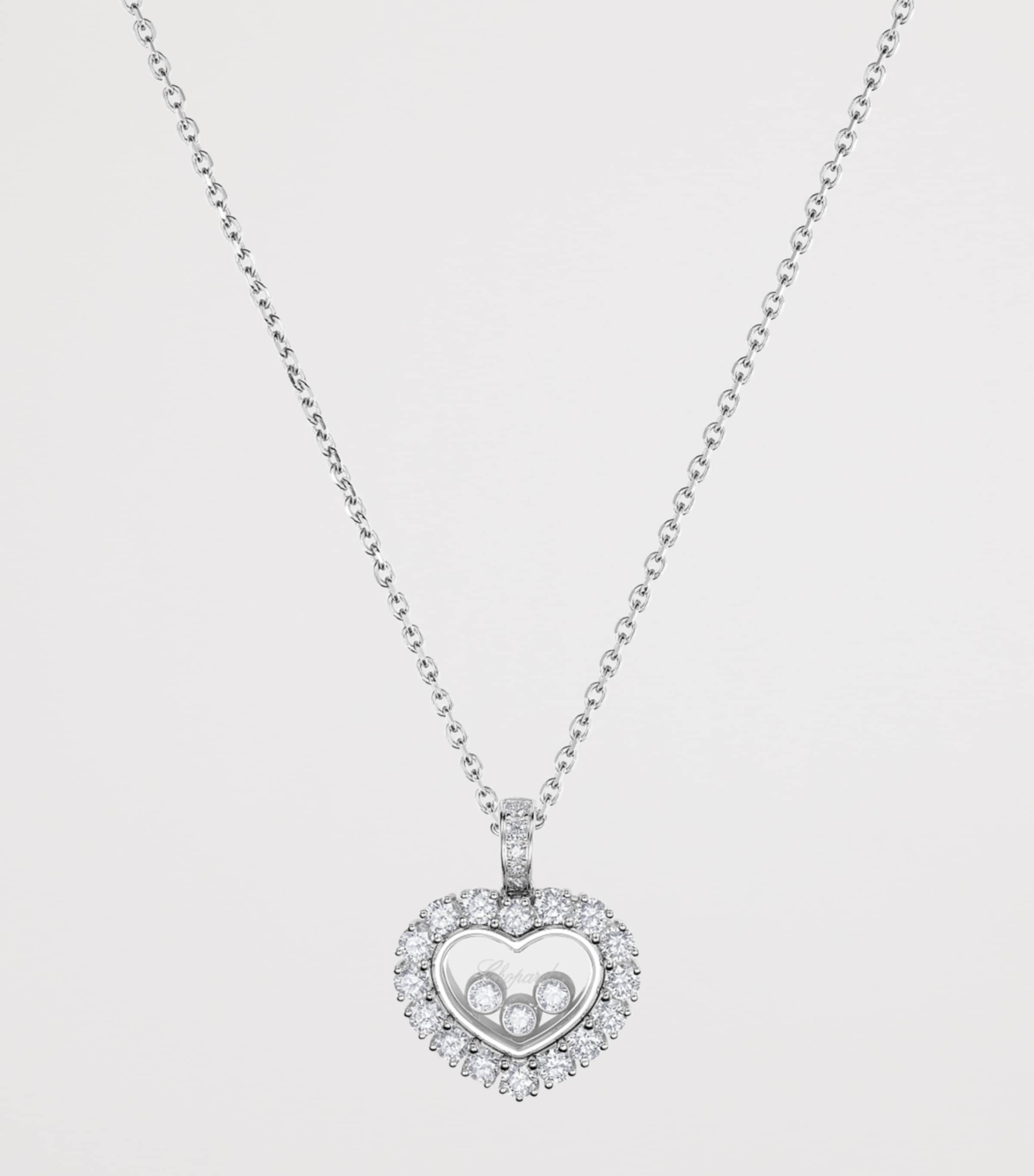 White Gold and Diamond Happy Diamonds Icons Joaillerie Pendant Necklace 18K WHITE GOLD Image 2