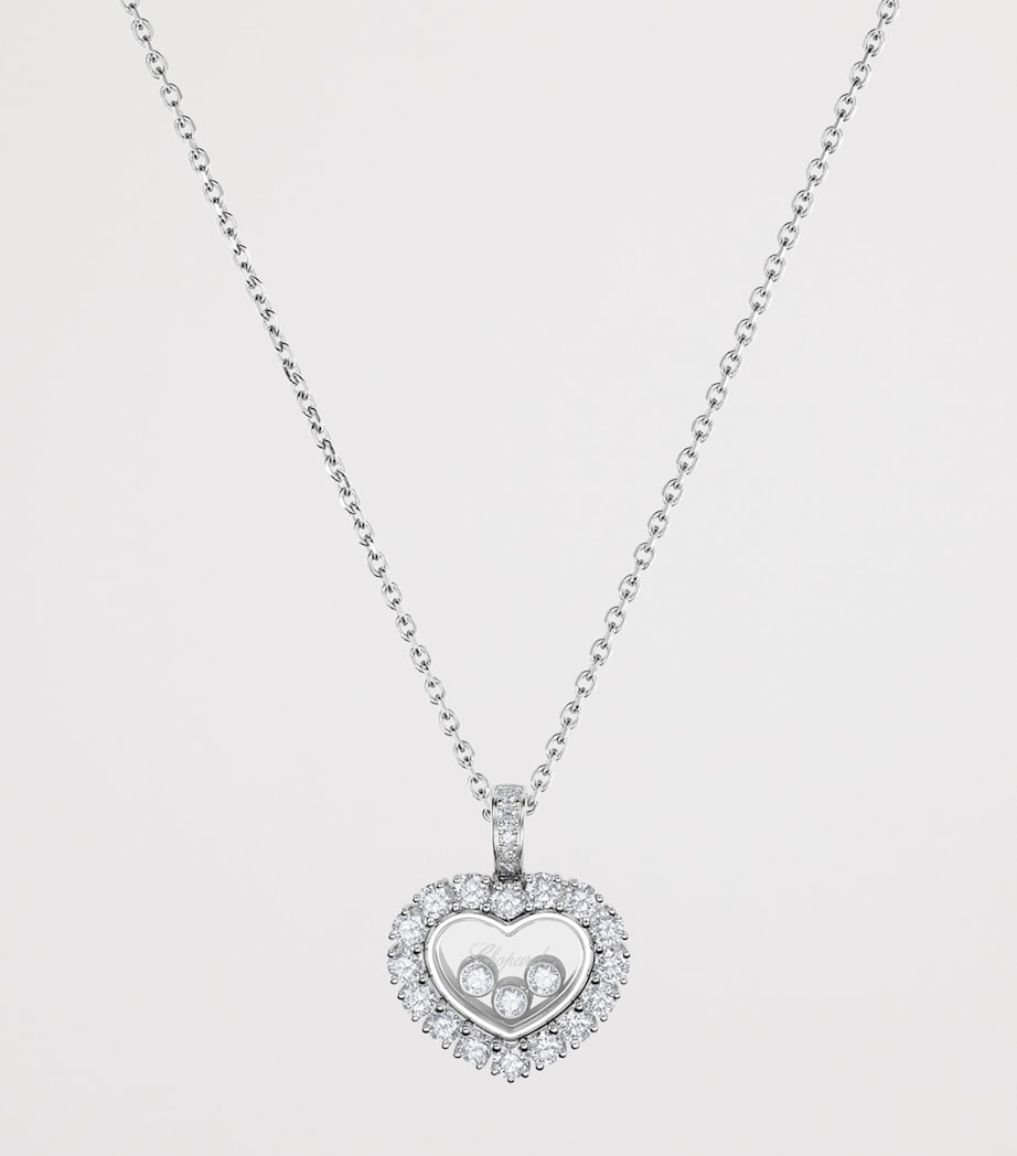 White Gold and Diamond Happy Diamonds Icons Joaillerie Pendant Necklace 18K WHITE GOLD Image 2