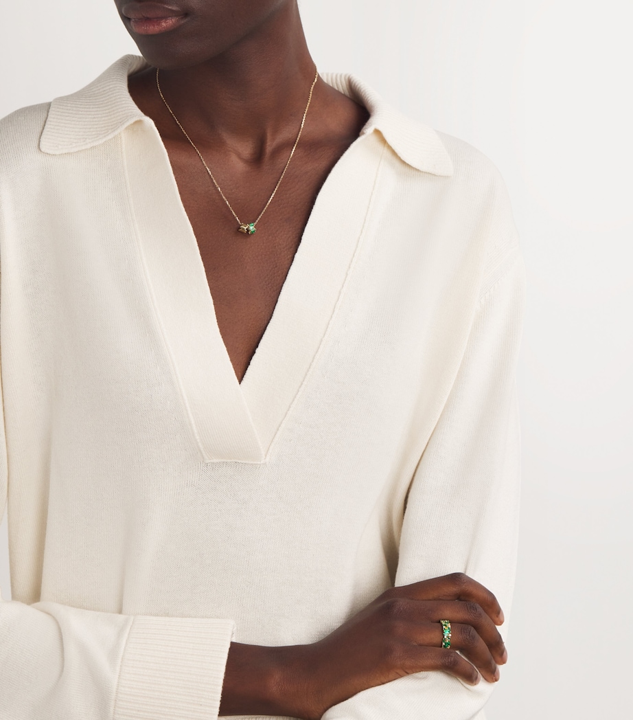 Yellow Gold, Diamond and Emerald La Fantaisie Eternity Ring 18K YG/EMER Image 5