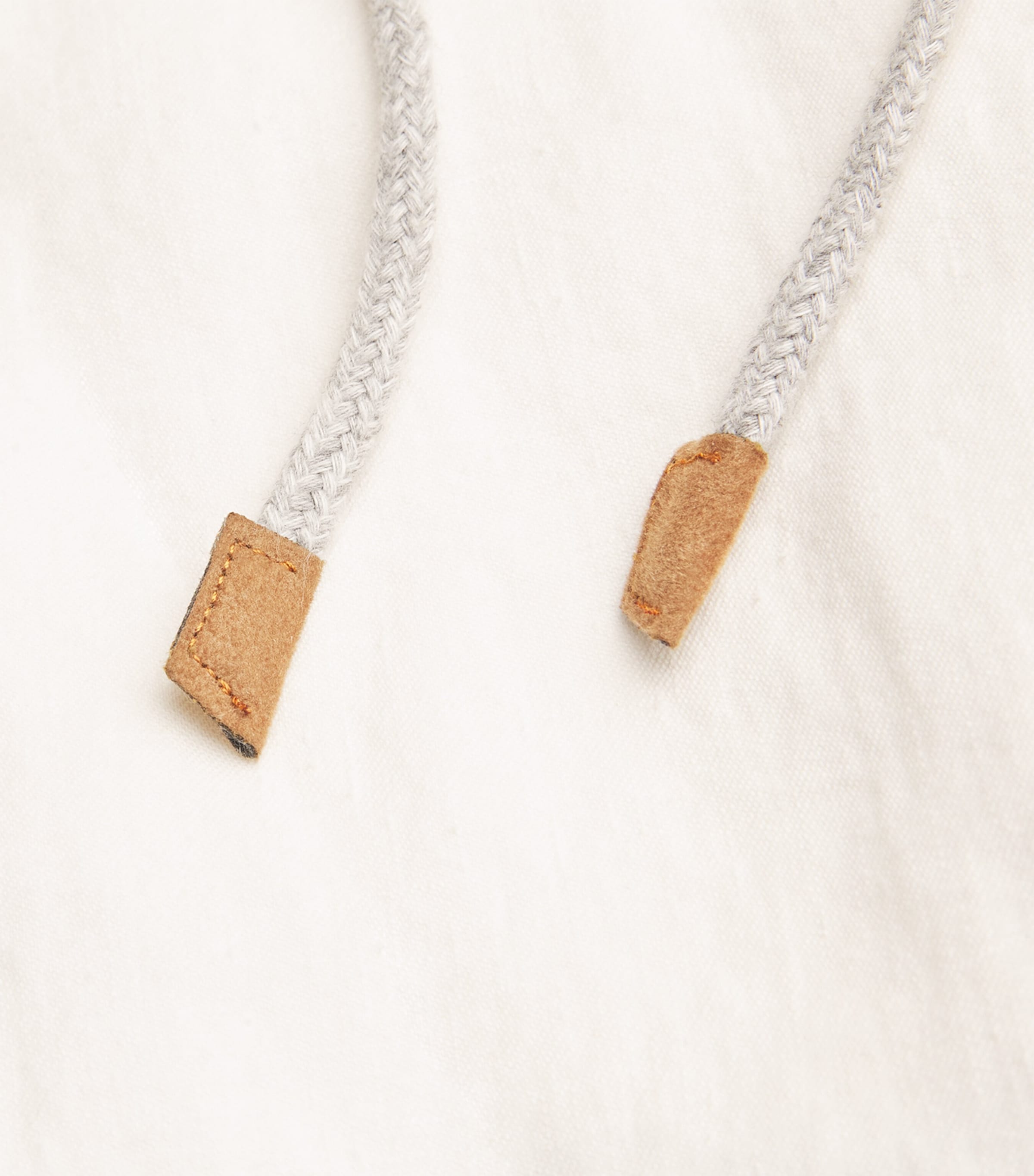 Linen Drawstring-Detail Trousers BIANCO Image 5