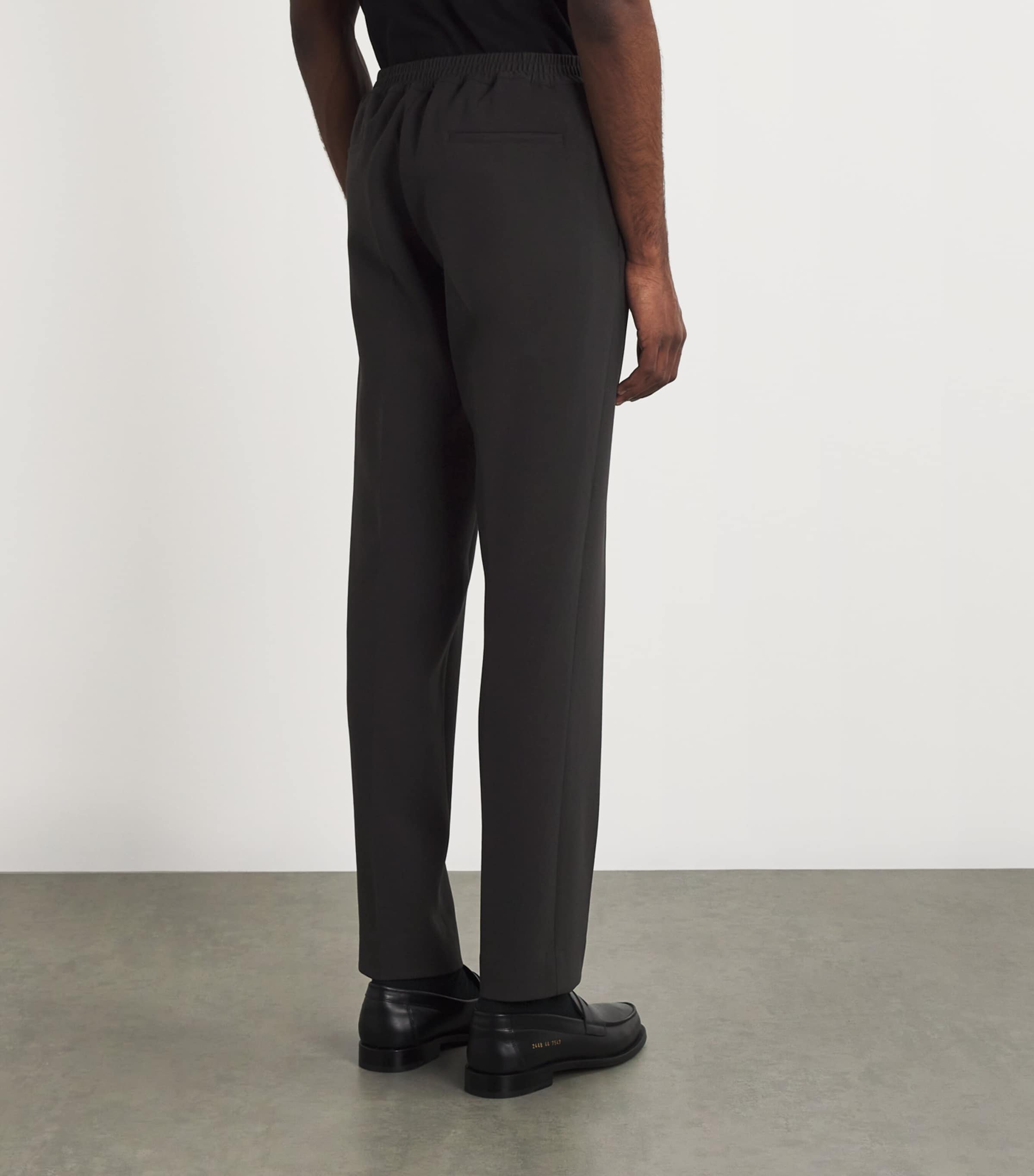 Jersey Straight Tailored Trousers DARK GREY Image 4