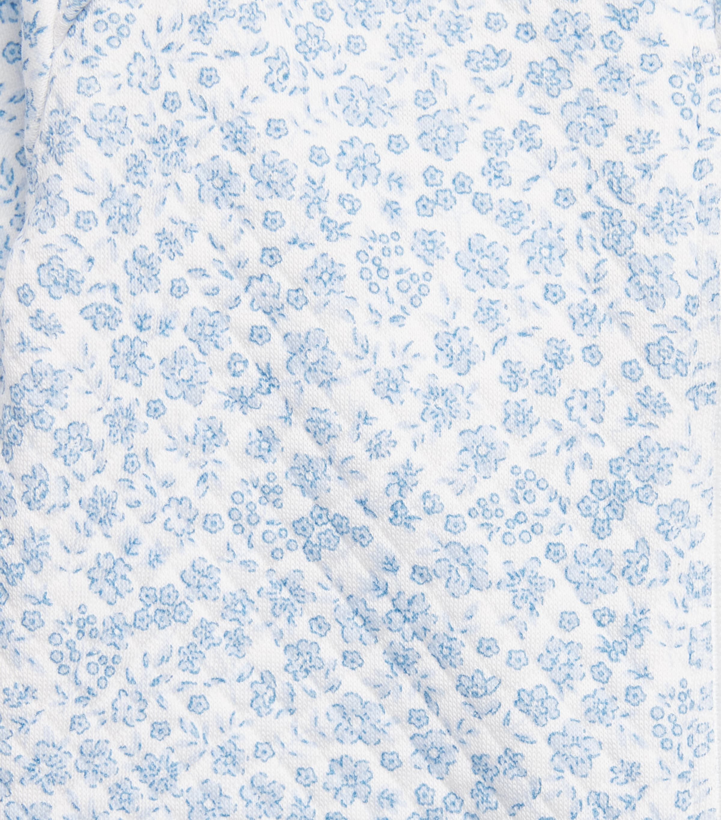 Kissy Kissy Pima Cotton Floral All-in-One (0-9 Months) Light Blue Image 3
