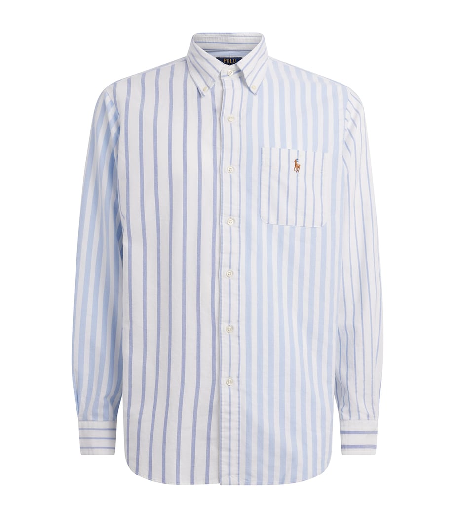 Polo Ralph Lauren Mens Stripe Patchwork Oxford Shirt Ntical Funshirt Image 1