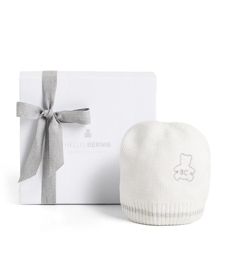 Brunello Cucinelli Kids Cotton Bernie Knit Beanie Image 1