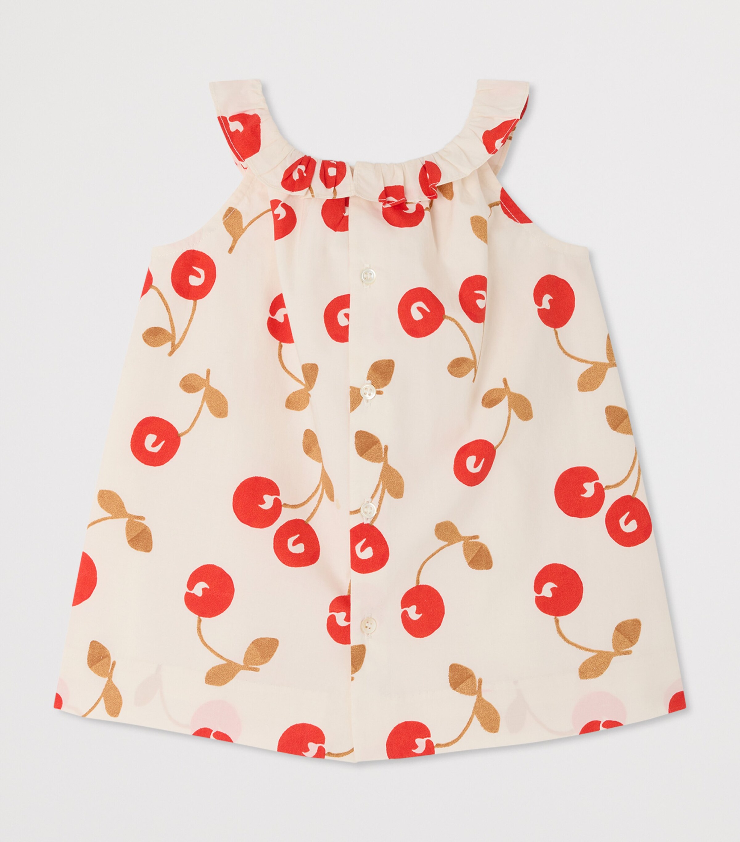 Bonpoint Cotton Printed Niniki Dress (6-18 Months) Ecru Image 2