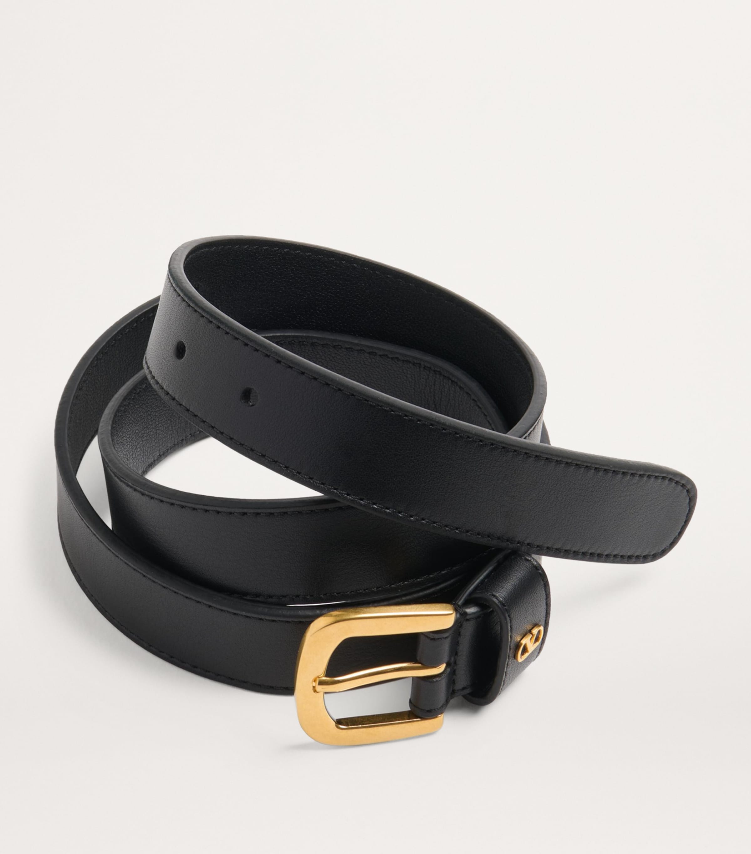 Leather VLogo Signature Belt 0NO Image 3