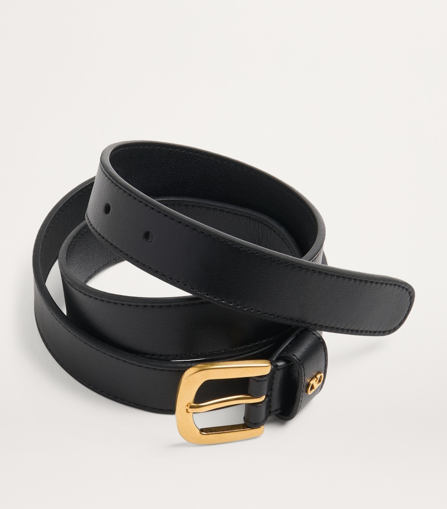 Leather VLogo Signature Belt 0NO Image 3