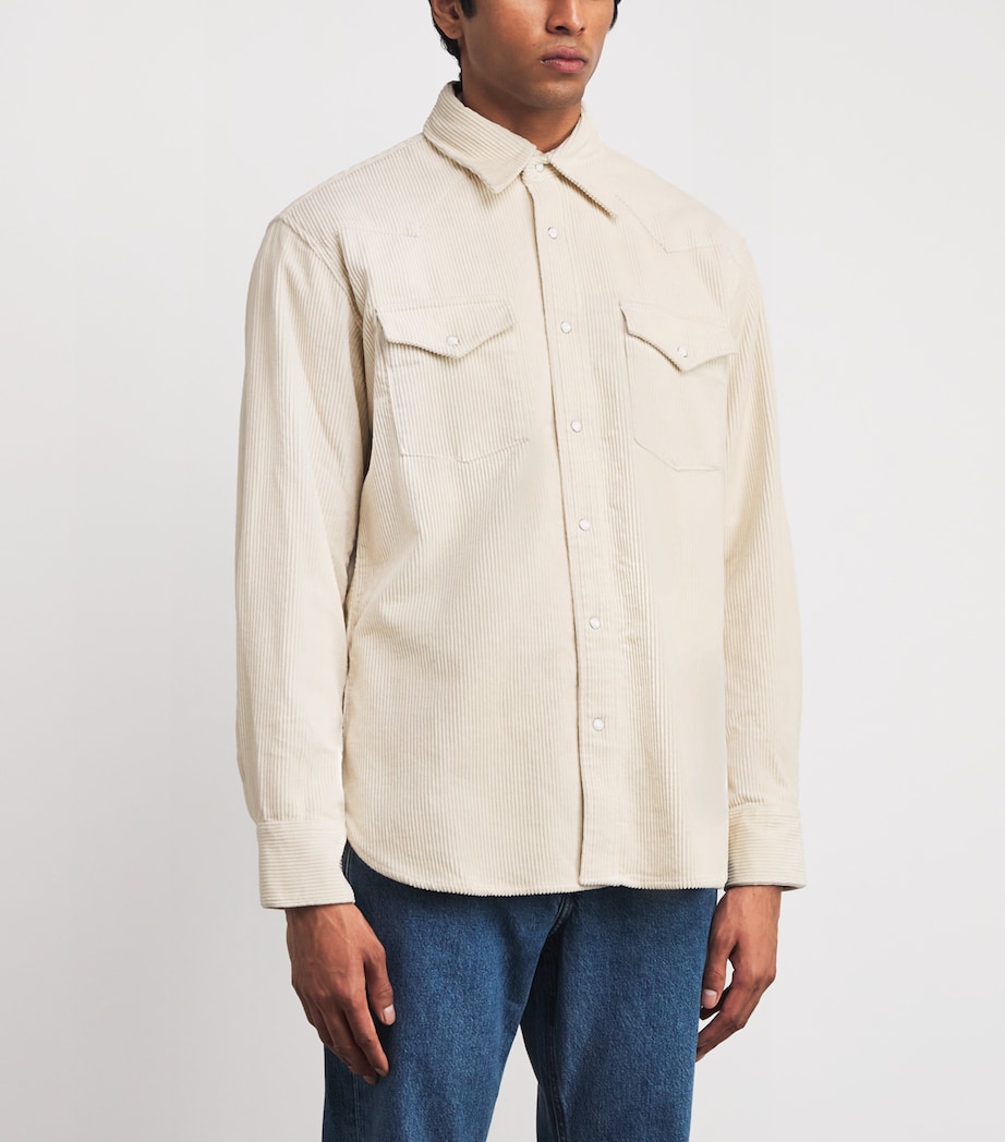 Organic Cotton Corduroy Ricky Overshirt IVORY Image 3