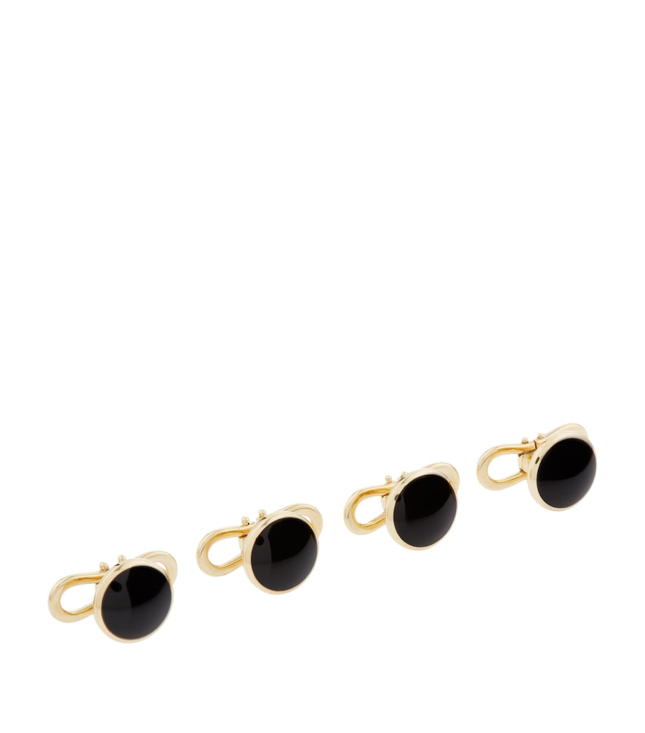 Yellow Gold and Onyx Cufflinks YGK Image 2