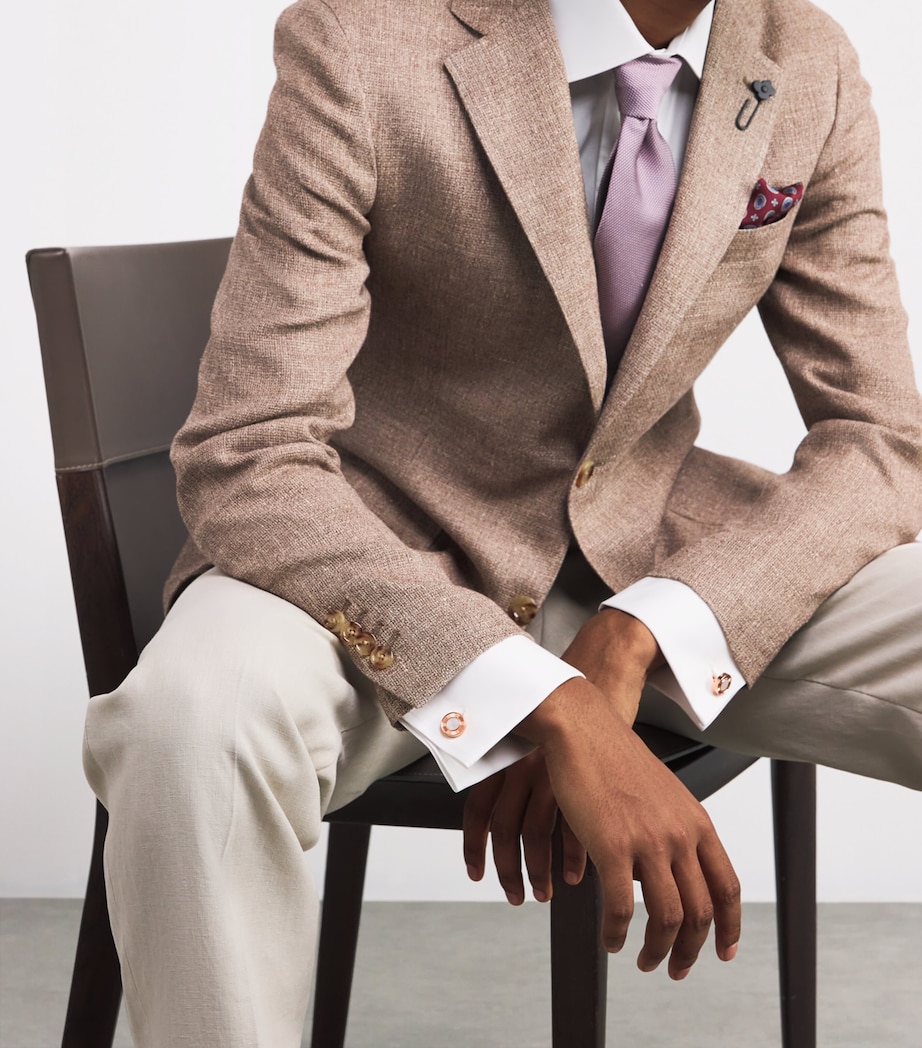 Rose Gold-Plated Mother-of-Pearl Cufflinks PEARL Image 5