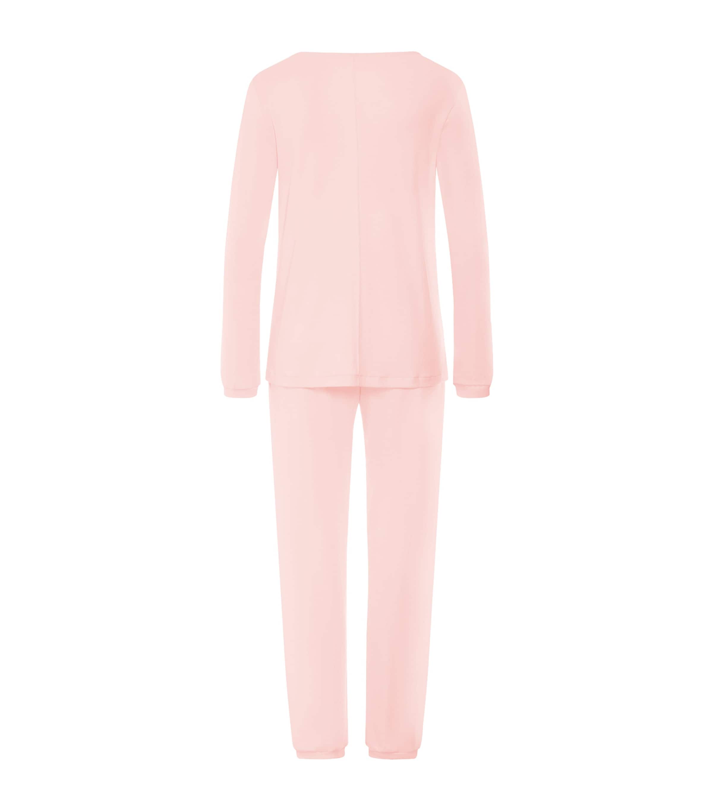 Hanro Womens Cotton Franca Pyjama Set Rosewater Image 3