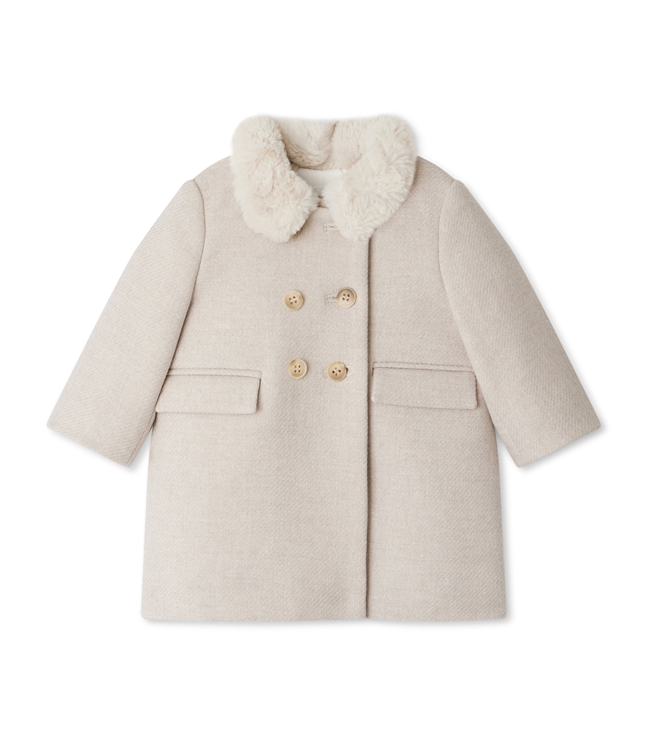 Wool-Blend Collared Coat (6 Months) BEIGE Image 1