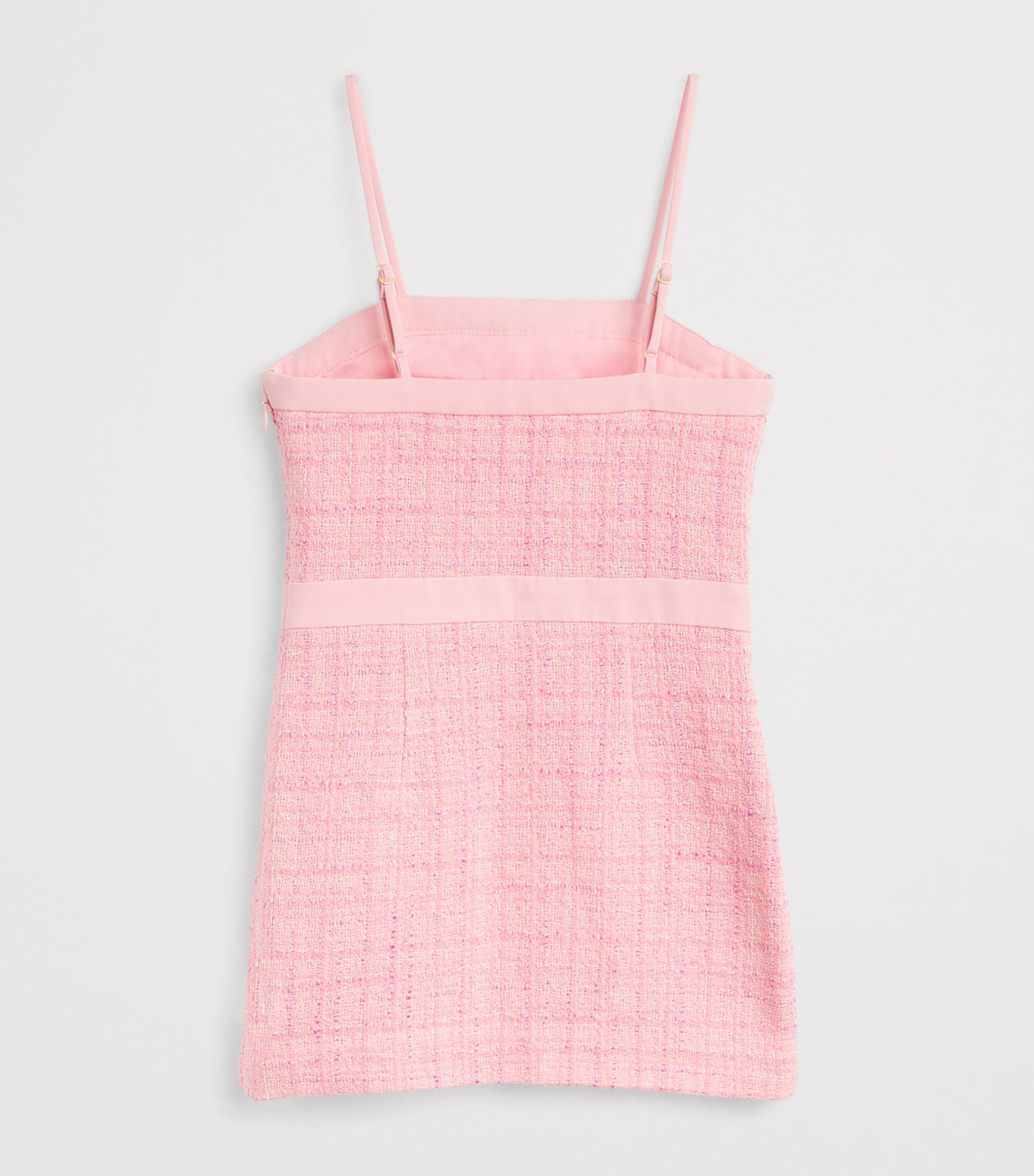 LoveShackFancy Tweed Kitt Mini Dress (2-6 Years) Pkhibpink Hibiscus Image 2