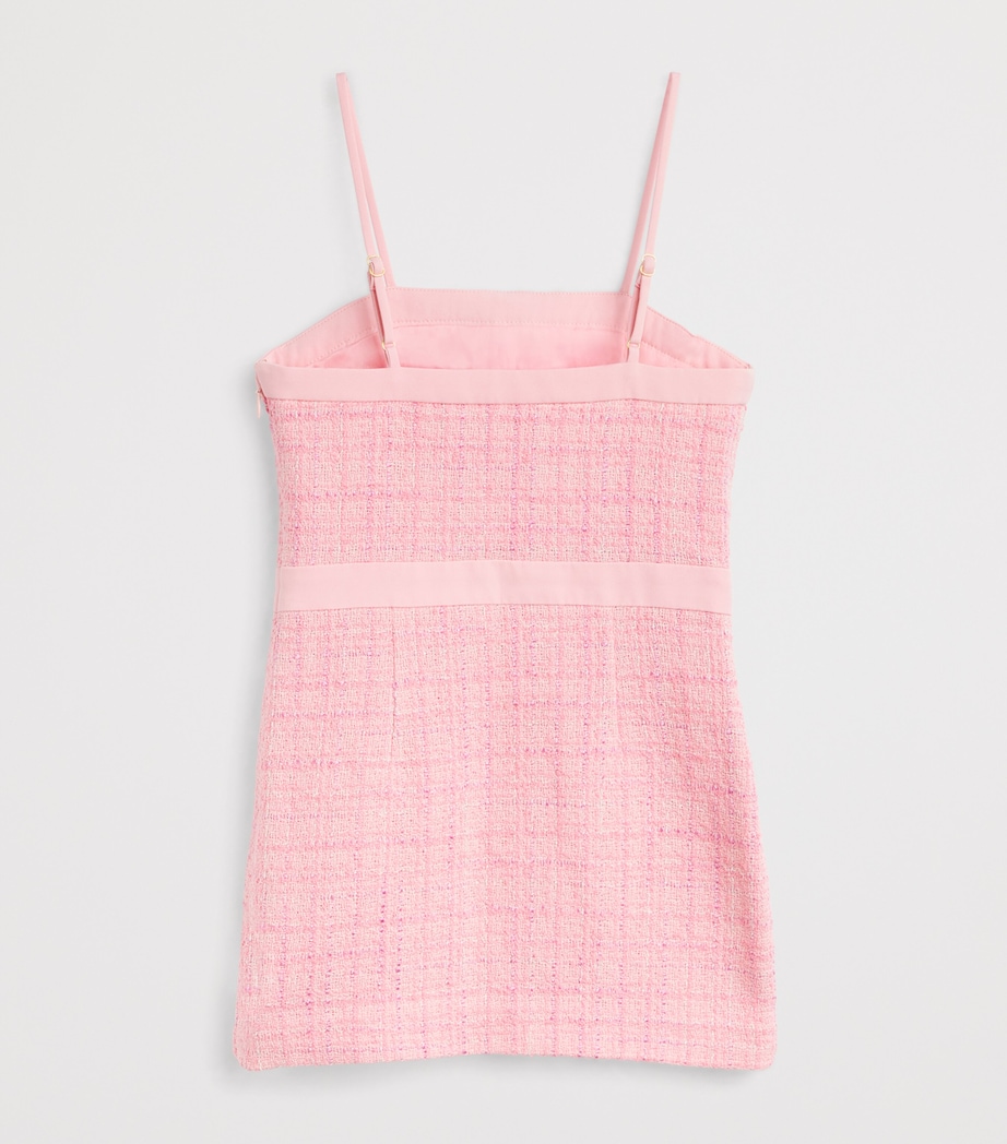 LoveShackFancy Tweed Kitt Mini Dress (2-6 Years) Pkhibpink Hibiscus Image 2