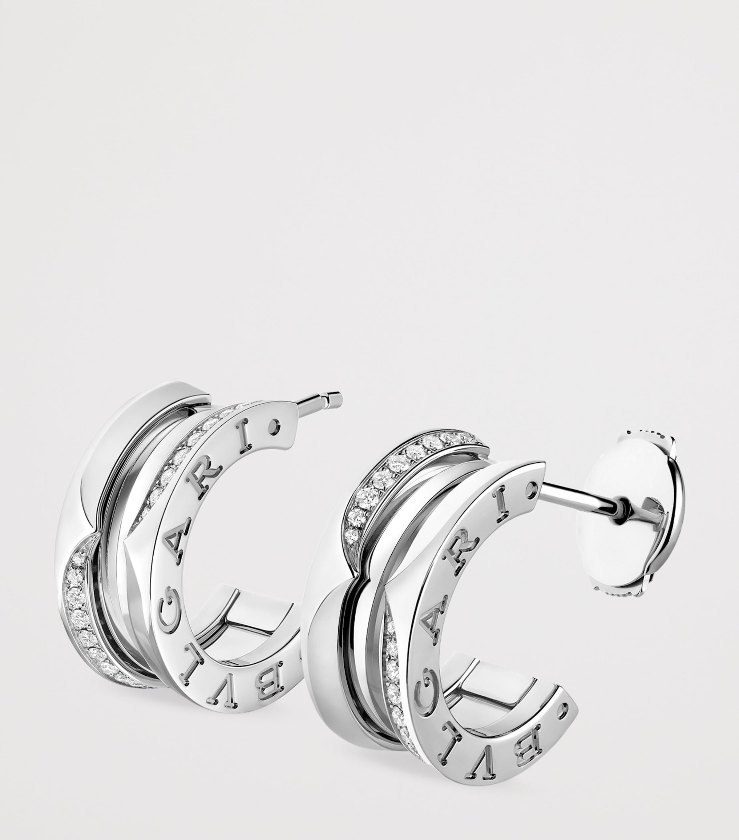 White Gold and Diamond B.zero1 Earrings GOLD Image 2
