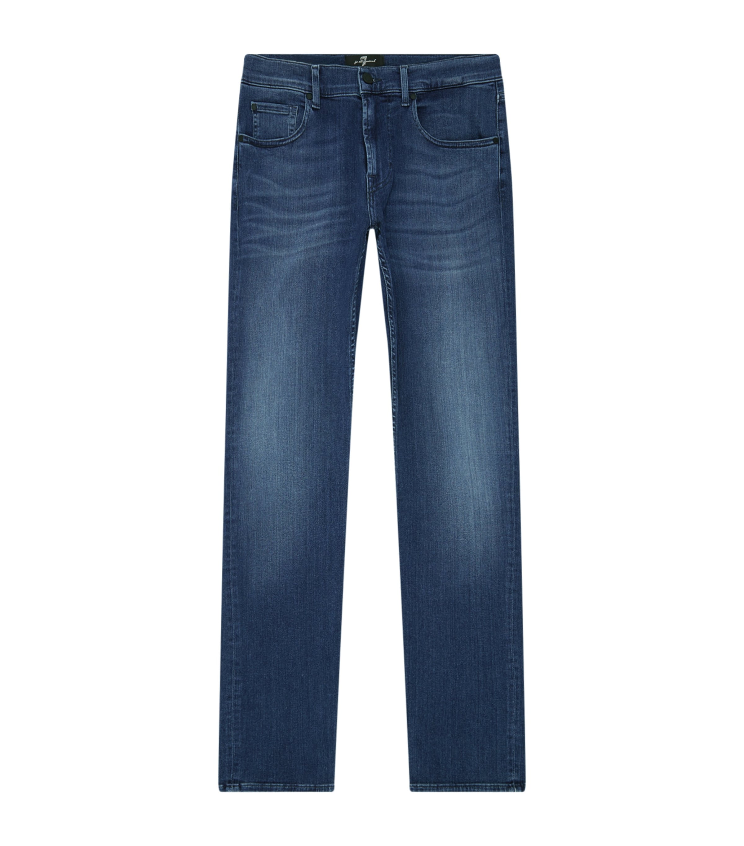 7 For All Mankind Slimmy Tapered Luxe Performance Plus Jeans In Blue