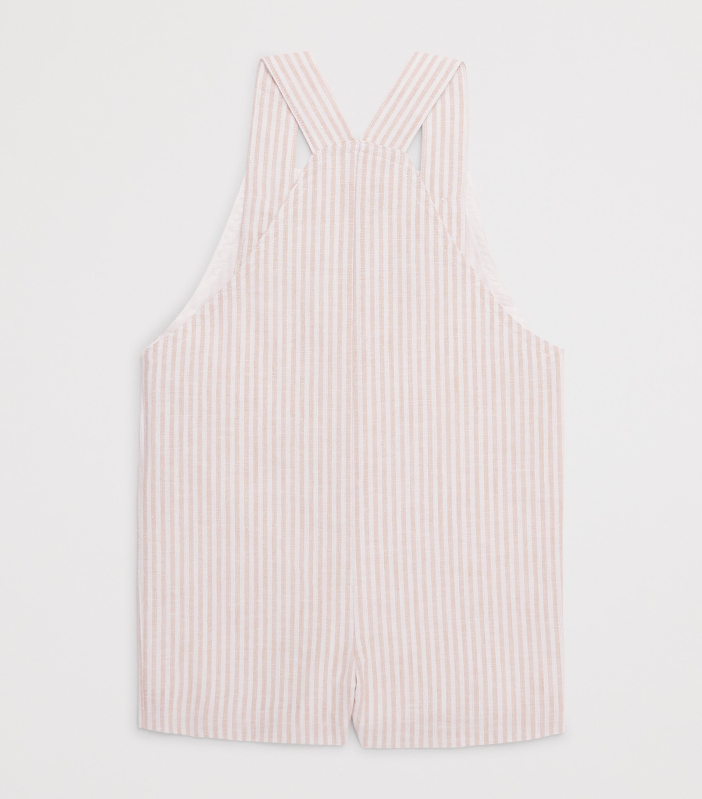 Harrods Linen-Cotton Stripe Dungarees (0-18 Months) Image 2