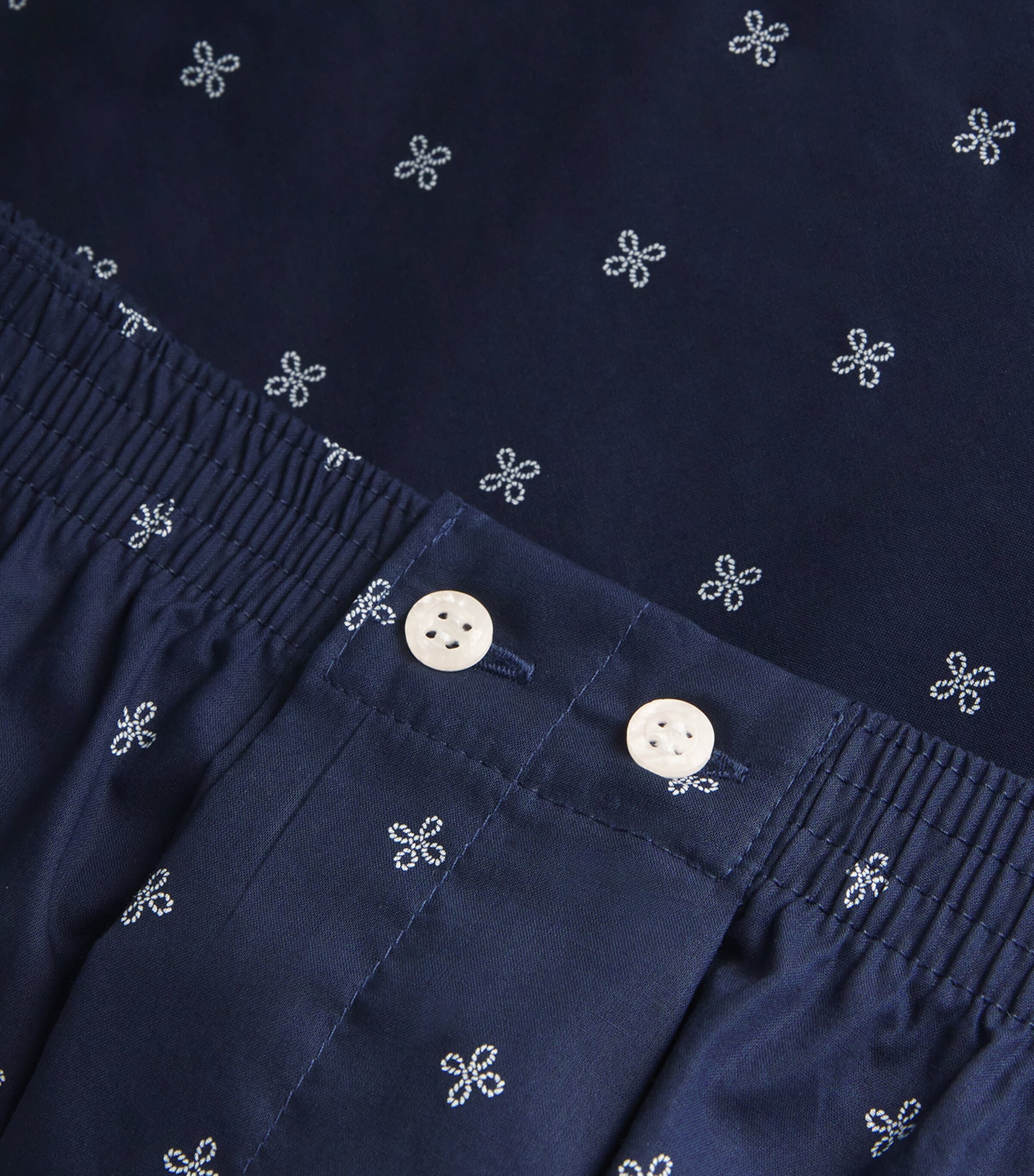 Derek Rose Mens Cotton Nelson Boxers Navy Image 5