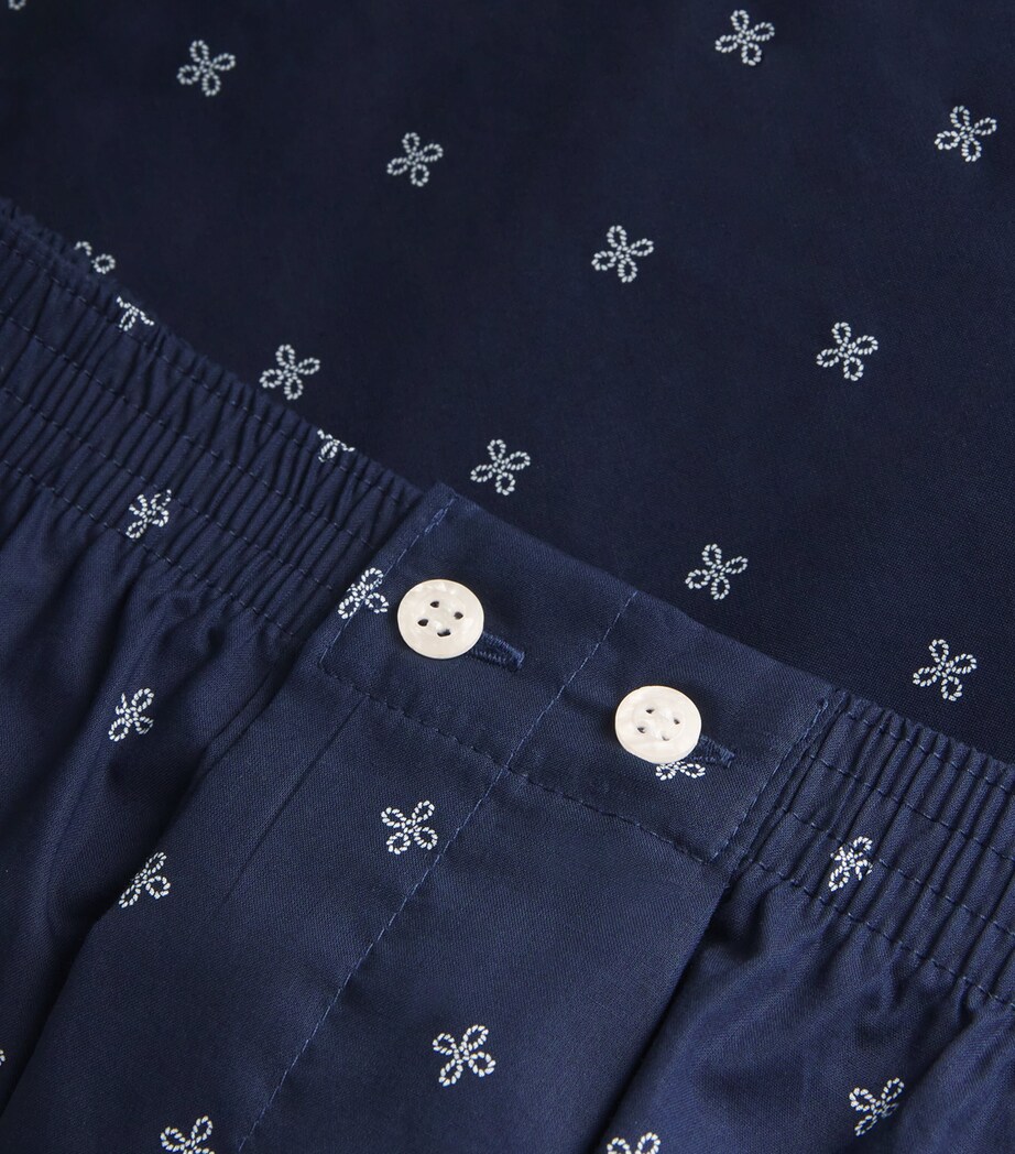 Derek Rose Mens Cotton Nelson Boxers Navy Image 5