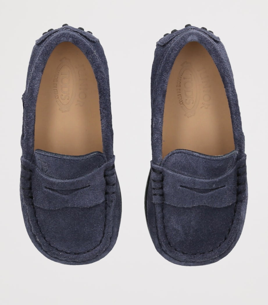 Tod's Suede Gommino Loafers Navy Image 4